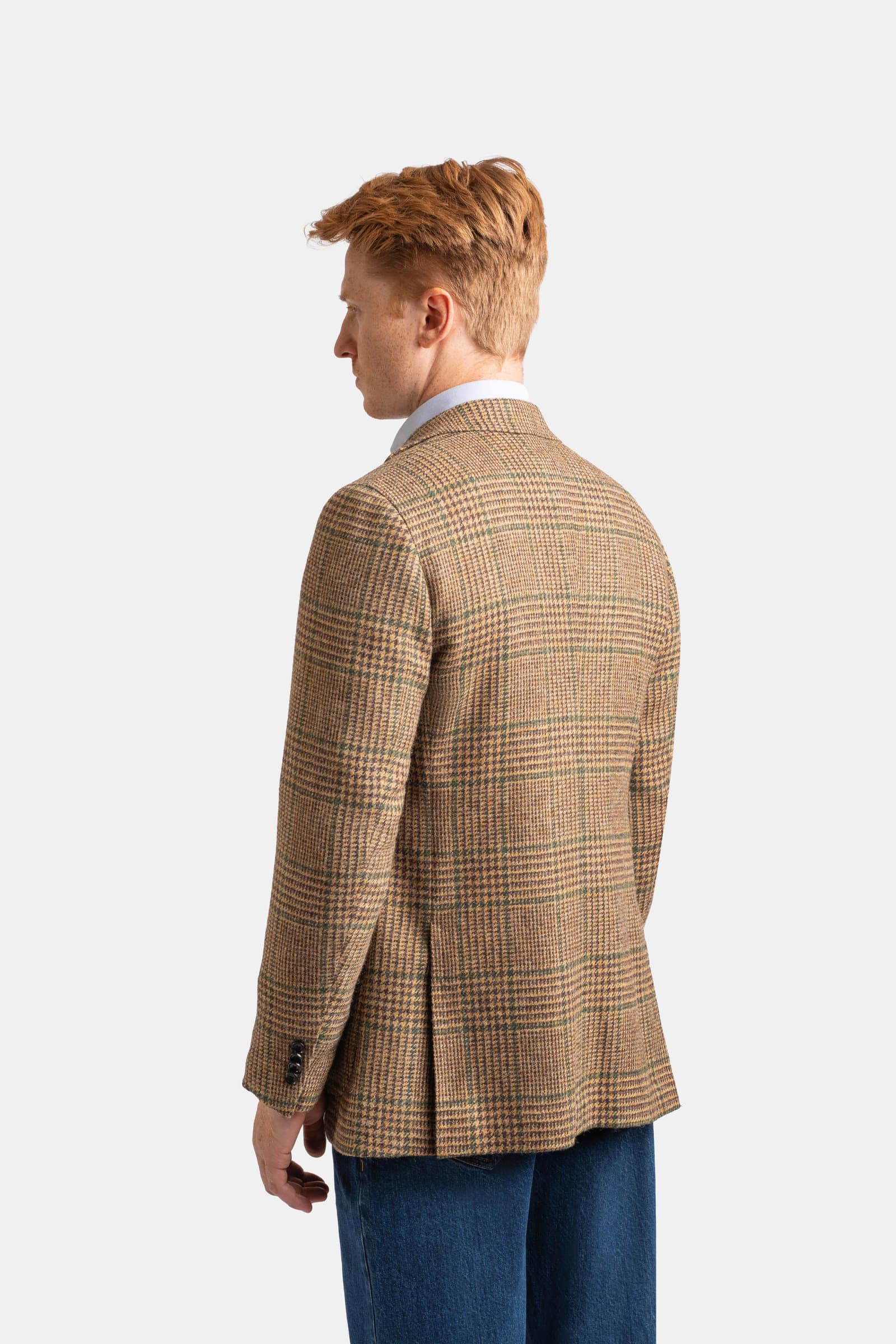 Drake's MKVII Gun Check Tweed Blazer Brown - Acheter Drake's
