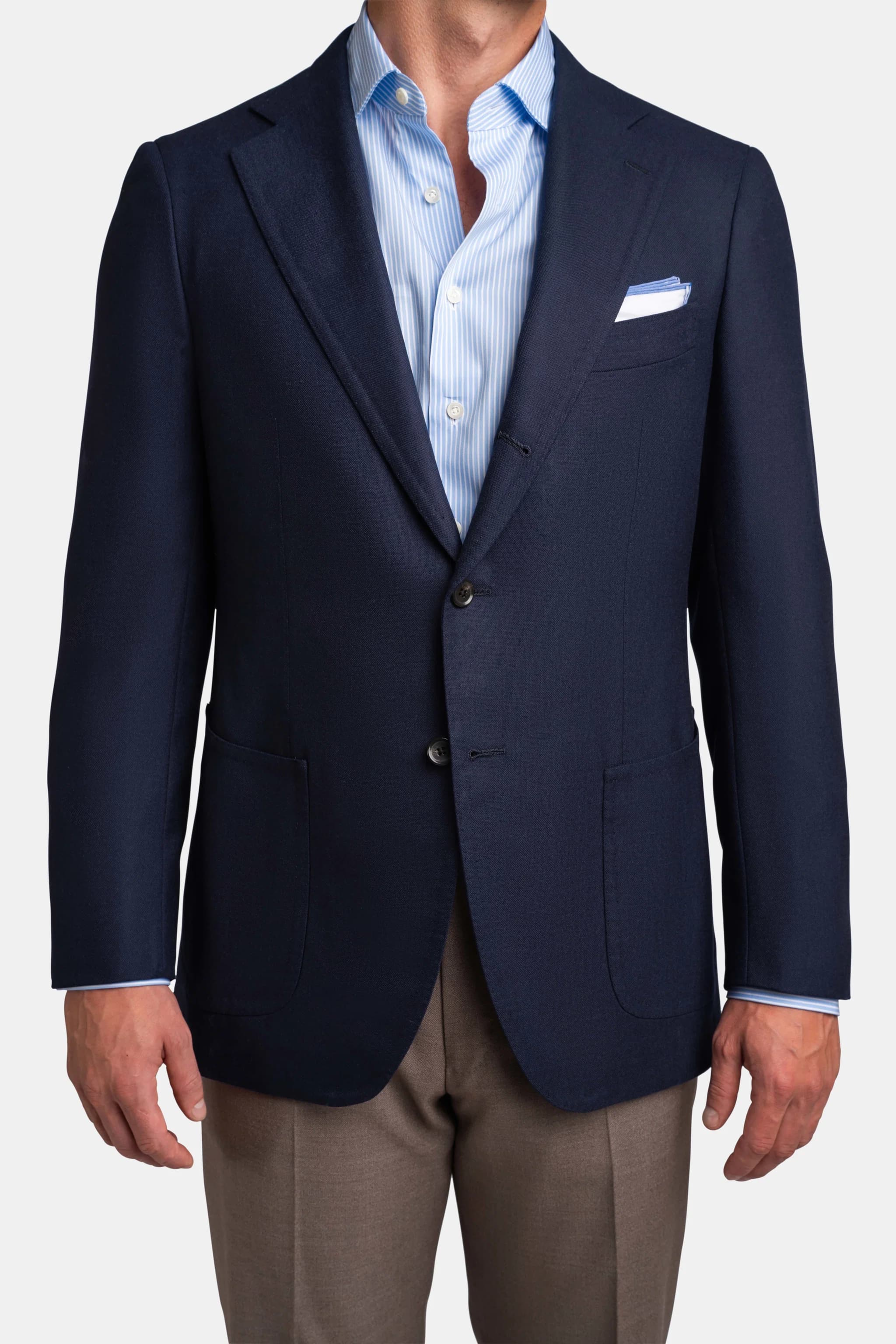 Mod 2 Classic Hopsack Jacket Navy - Blazers - Cavour