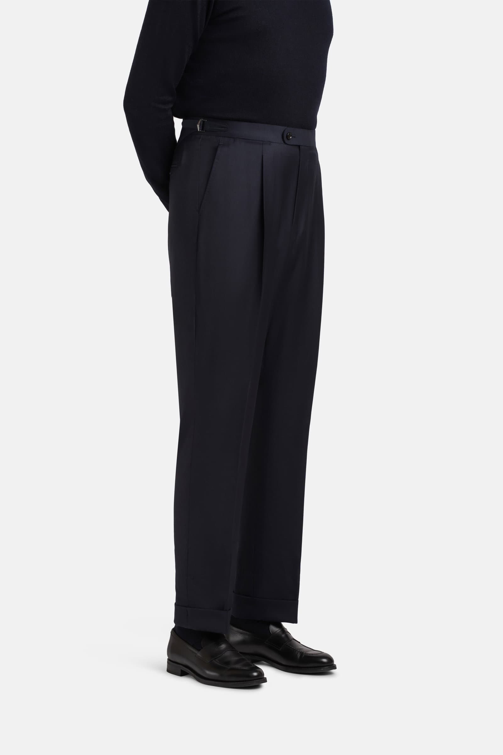 Mod 3 Cavour Twill Single Pleat Trouser Navy (Matching jacket)