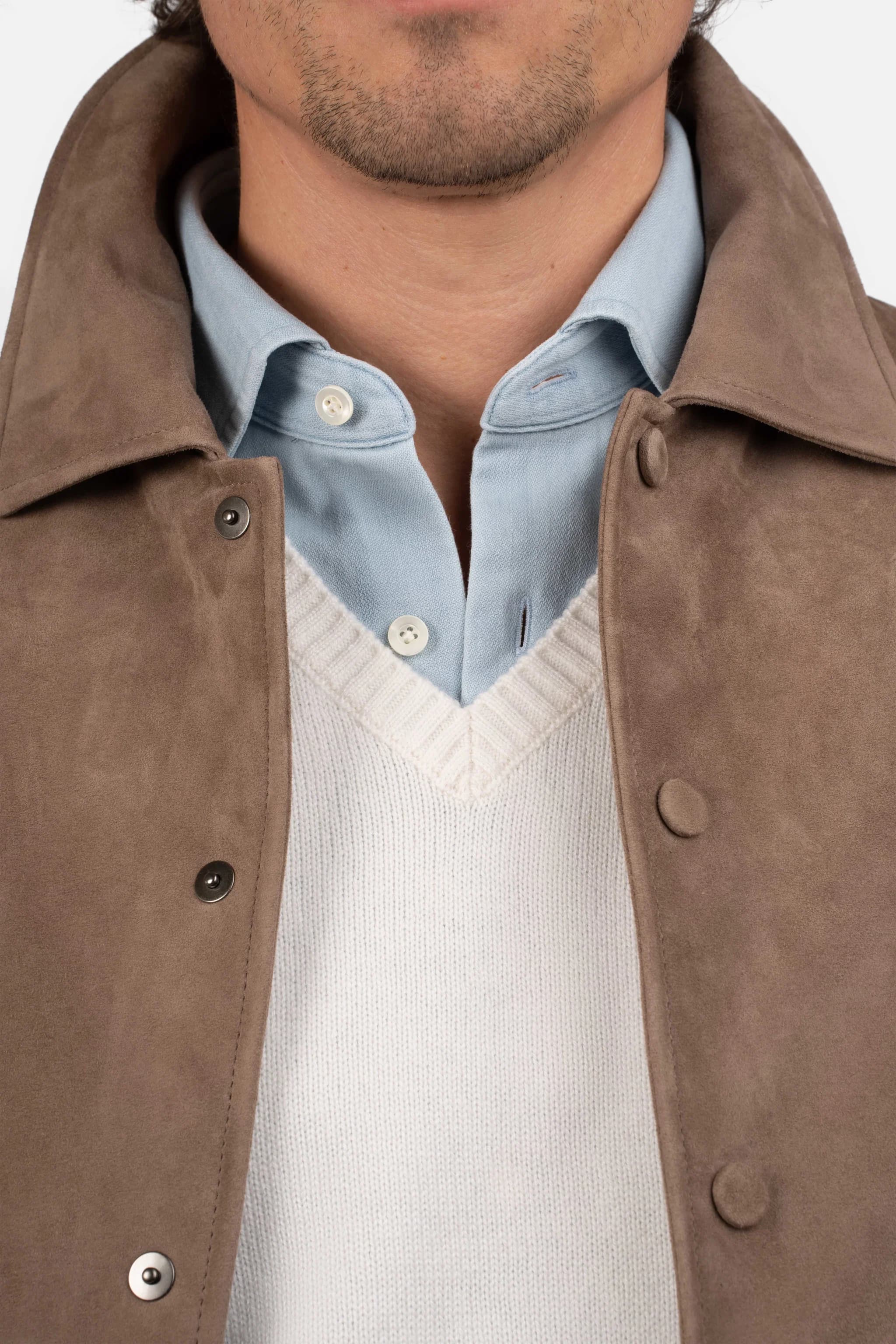 Exclusive Suede Flight Jacket Taupe - Jackets - Cavour