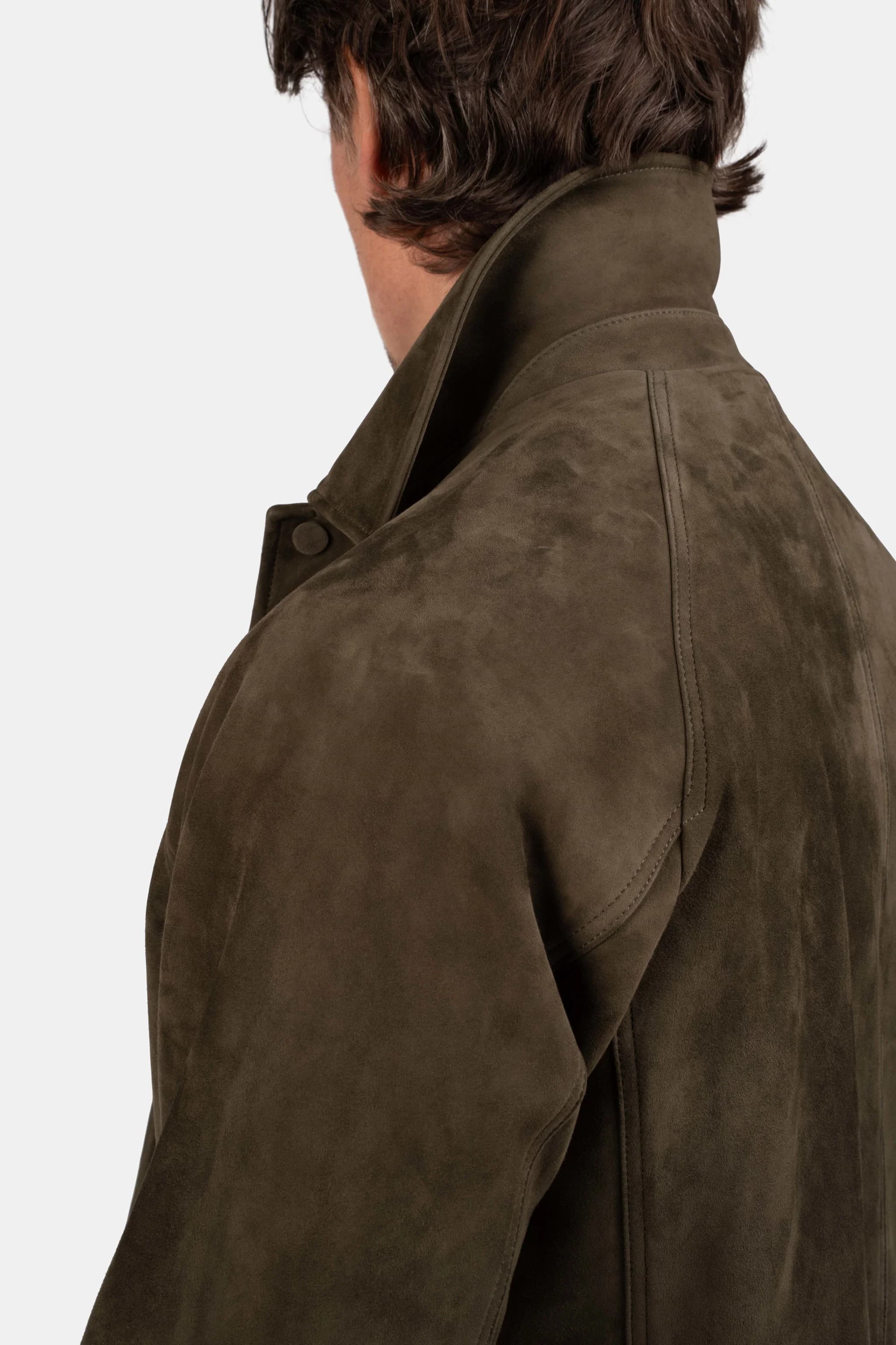 Exclusive Suede Flight Jacket Green - Jackets - Cavour