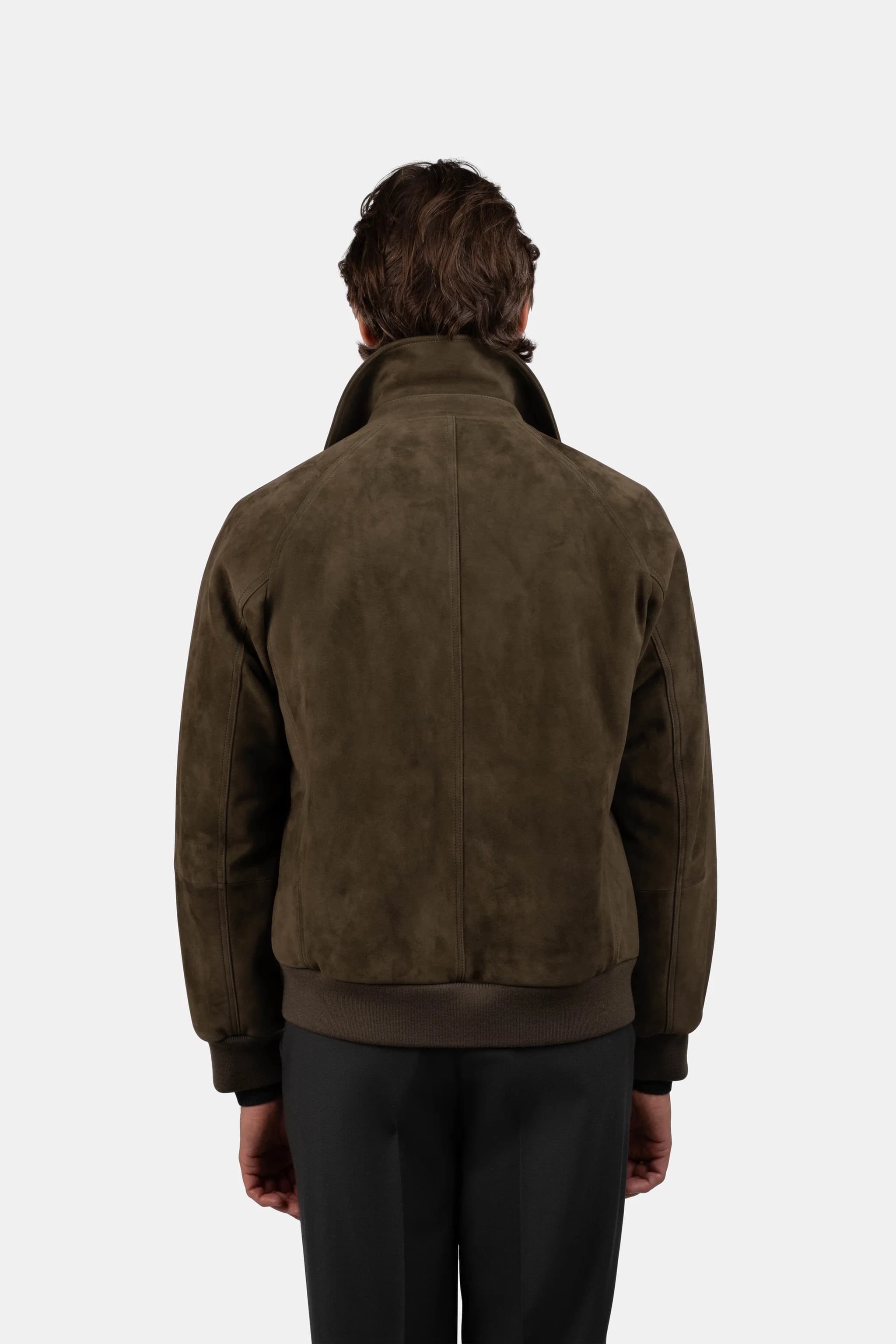 Exclusive Suede Flight Jacket Green - Jackets - Cavour