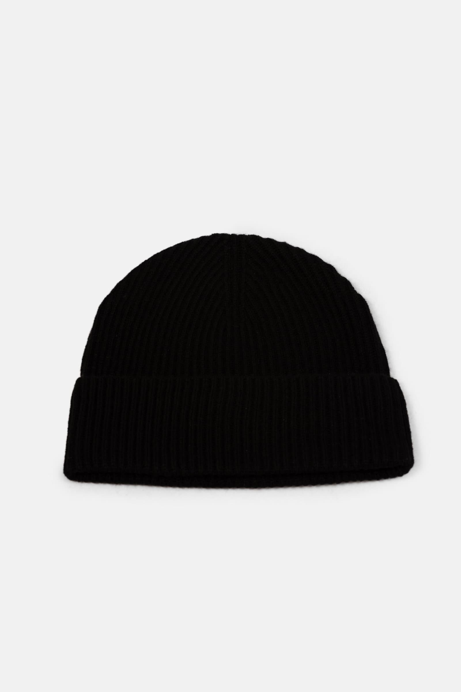 Wool Cashmere Hat Black