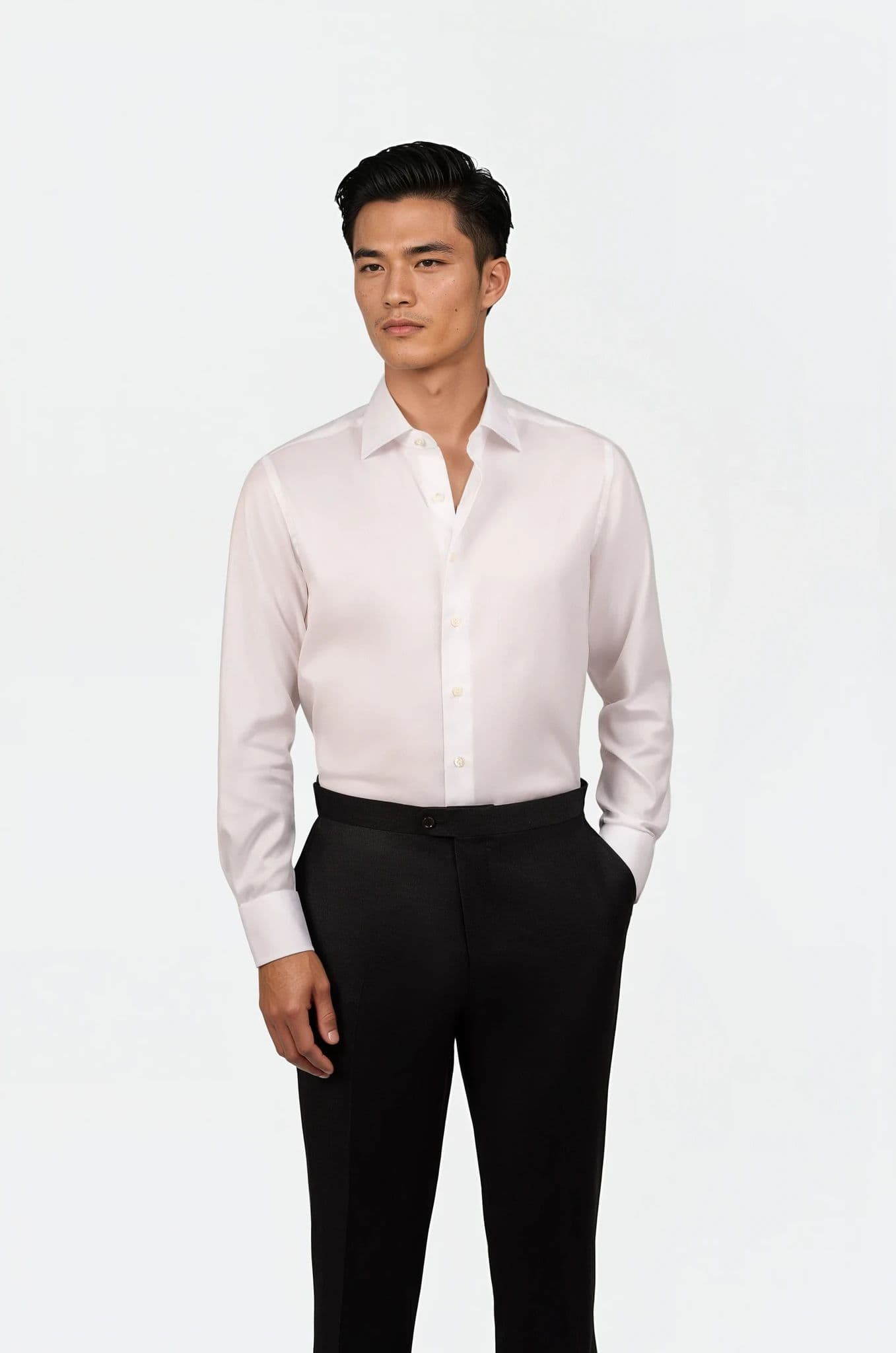 Herringbone Shirt White