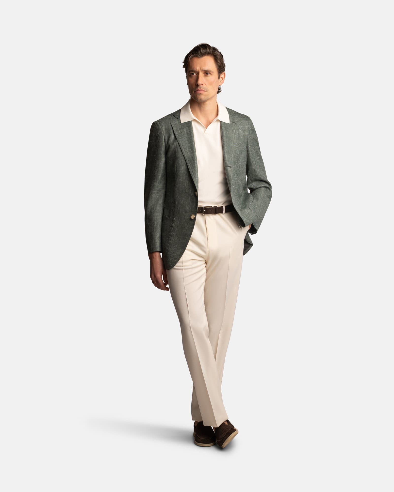 Mod 2 Summer Linen & Silk Jacket Green