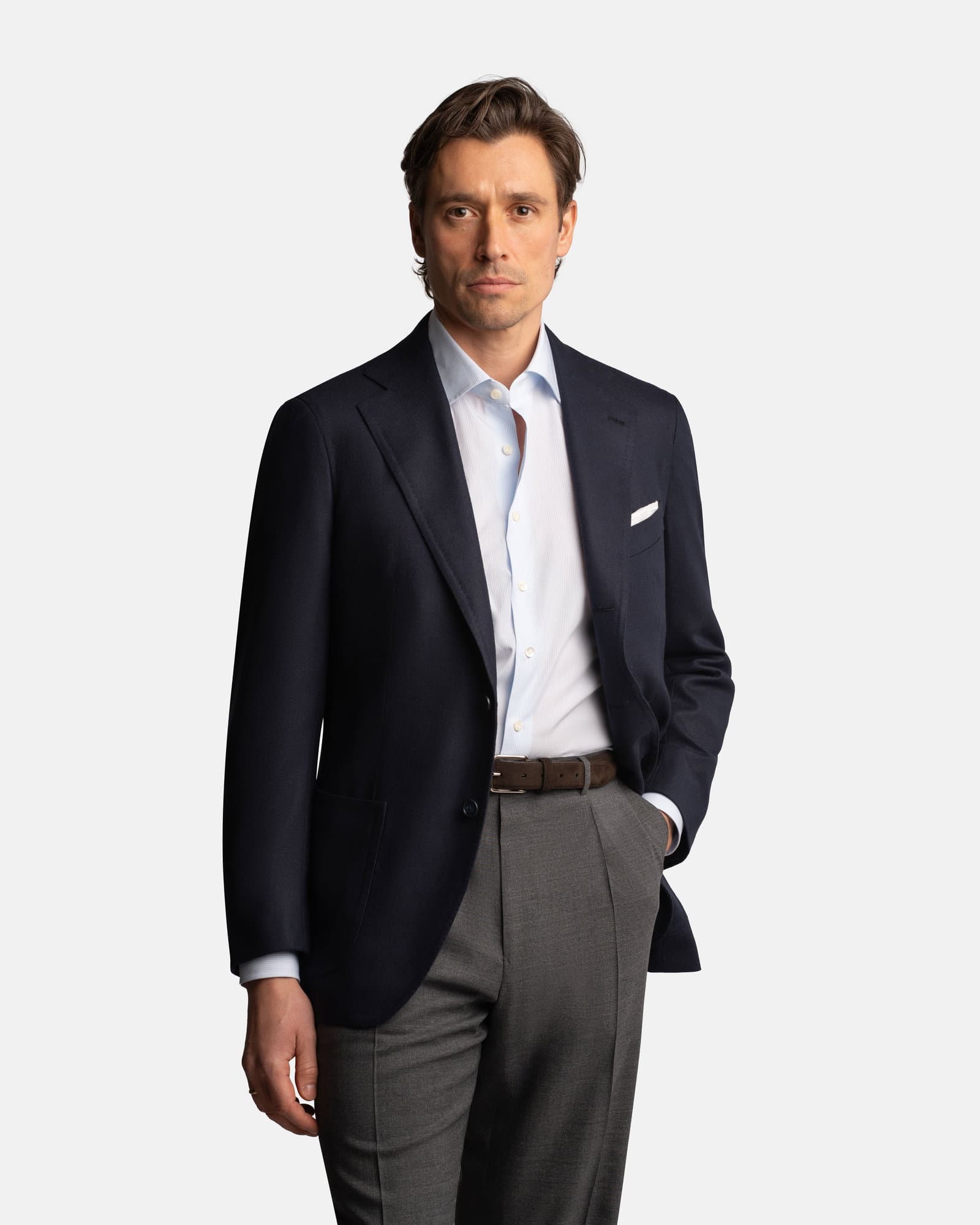 Mod 2 Wool Silk Jacket Navy
