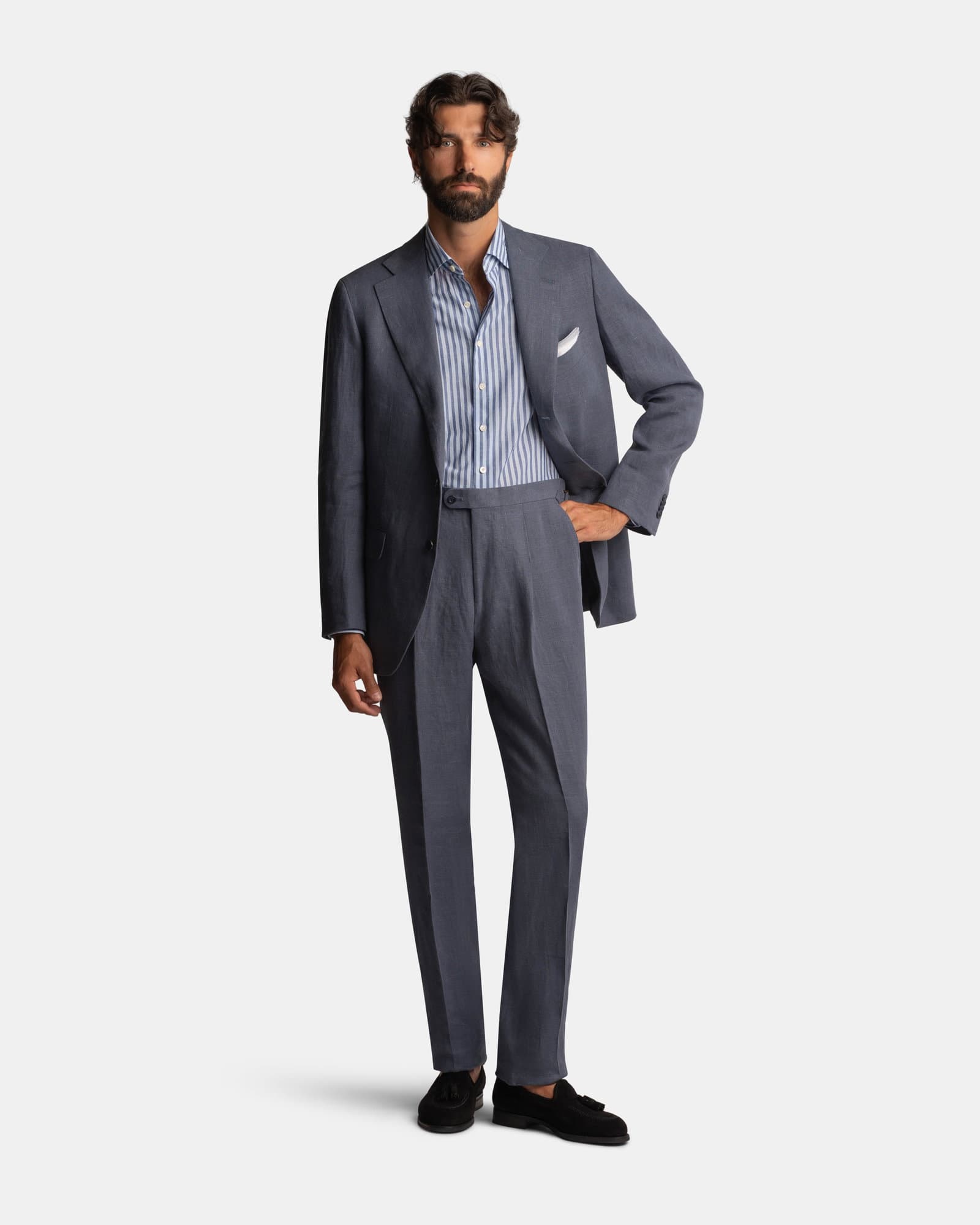 Mod 2 French Linen Suit Blue