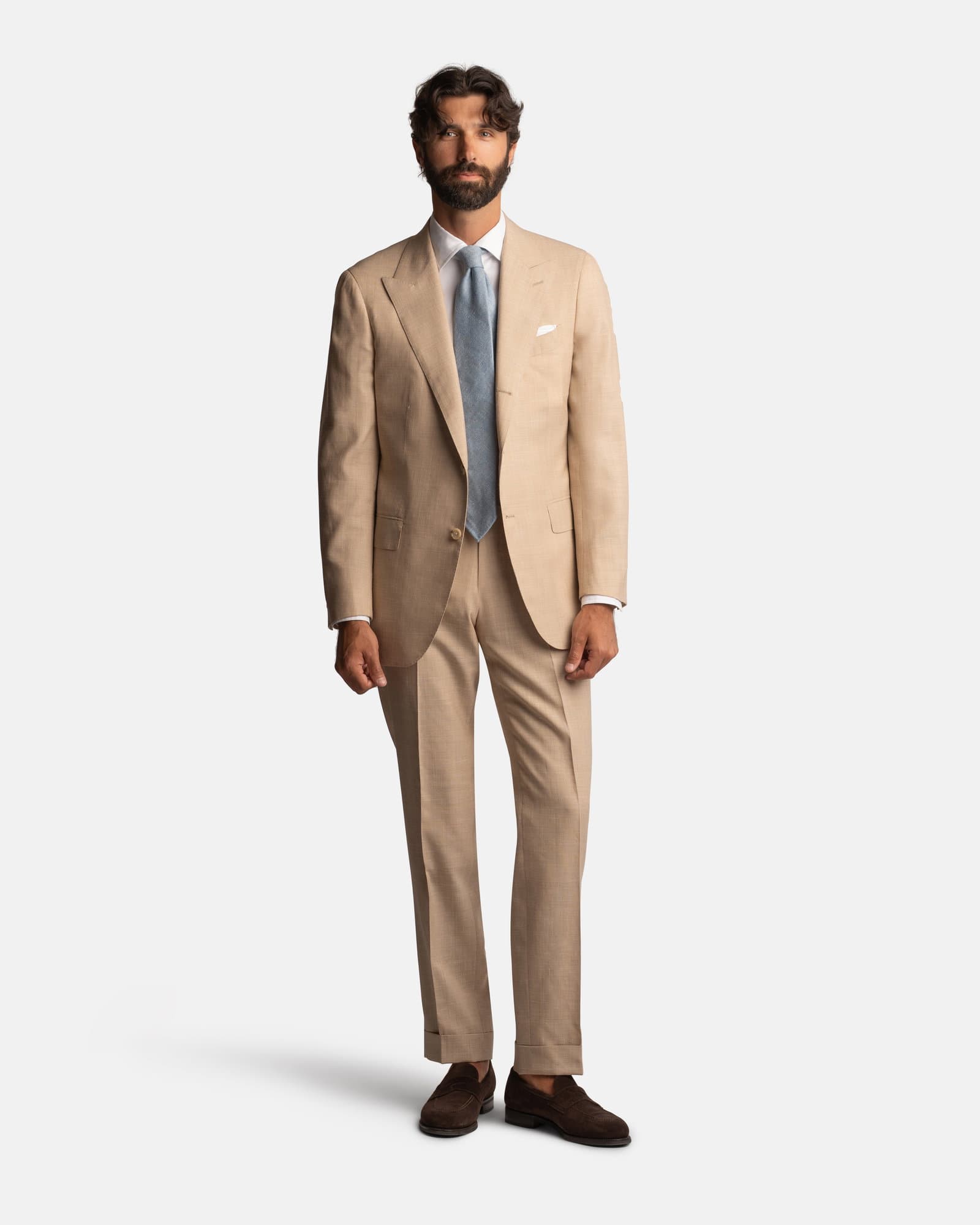Mod 2 Wool Linen Silk Suit Beige
