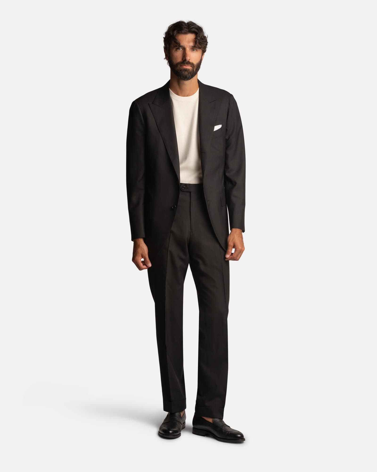 Mod 2 Wool Linen Silk Suit Black