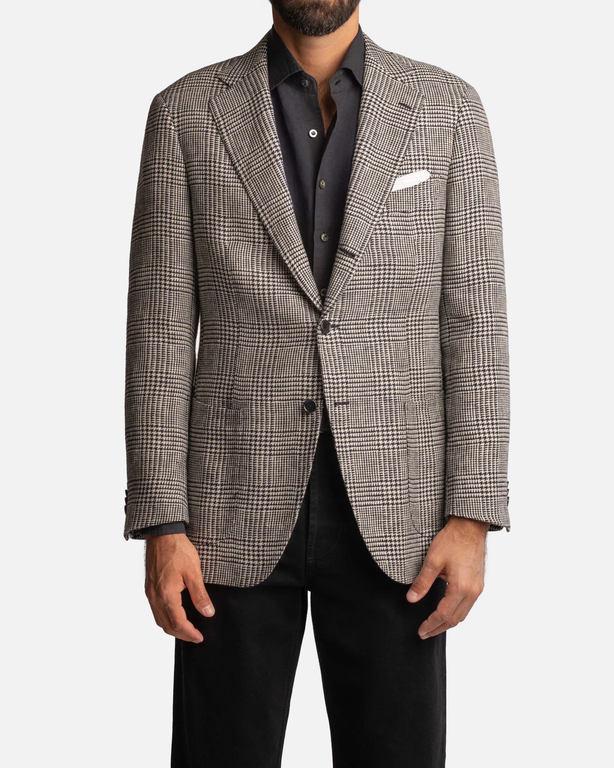 Mod 2 Glencheck Jacket Black - Blazers - Cavour
