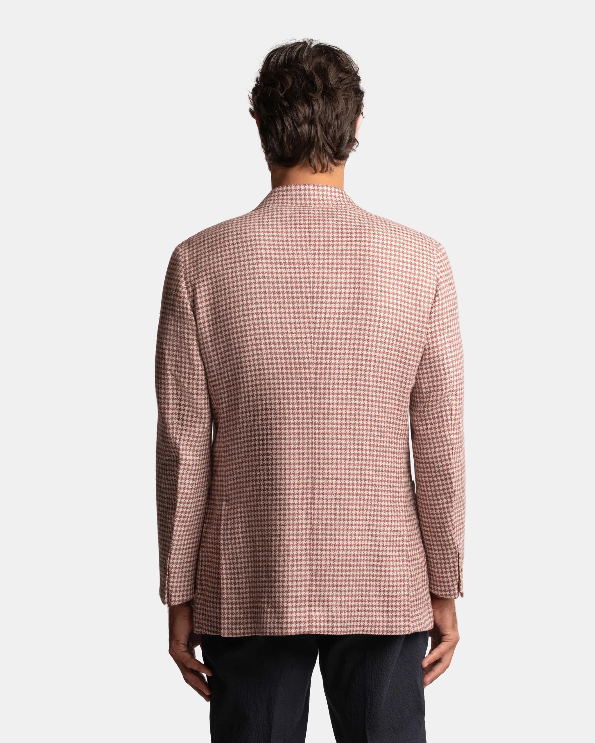 Mod 3 Washed Houndstooth Jacket Red - Blazers - Cavour
