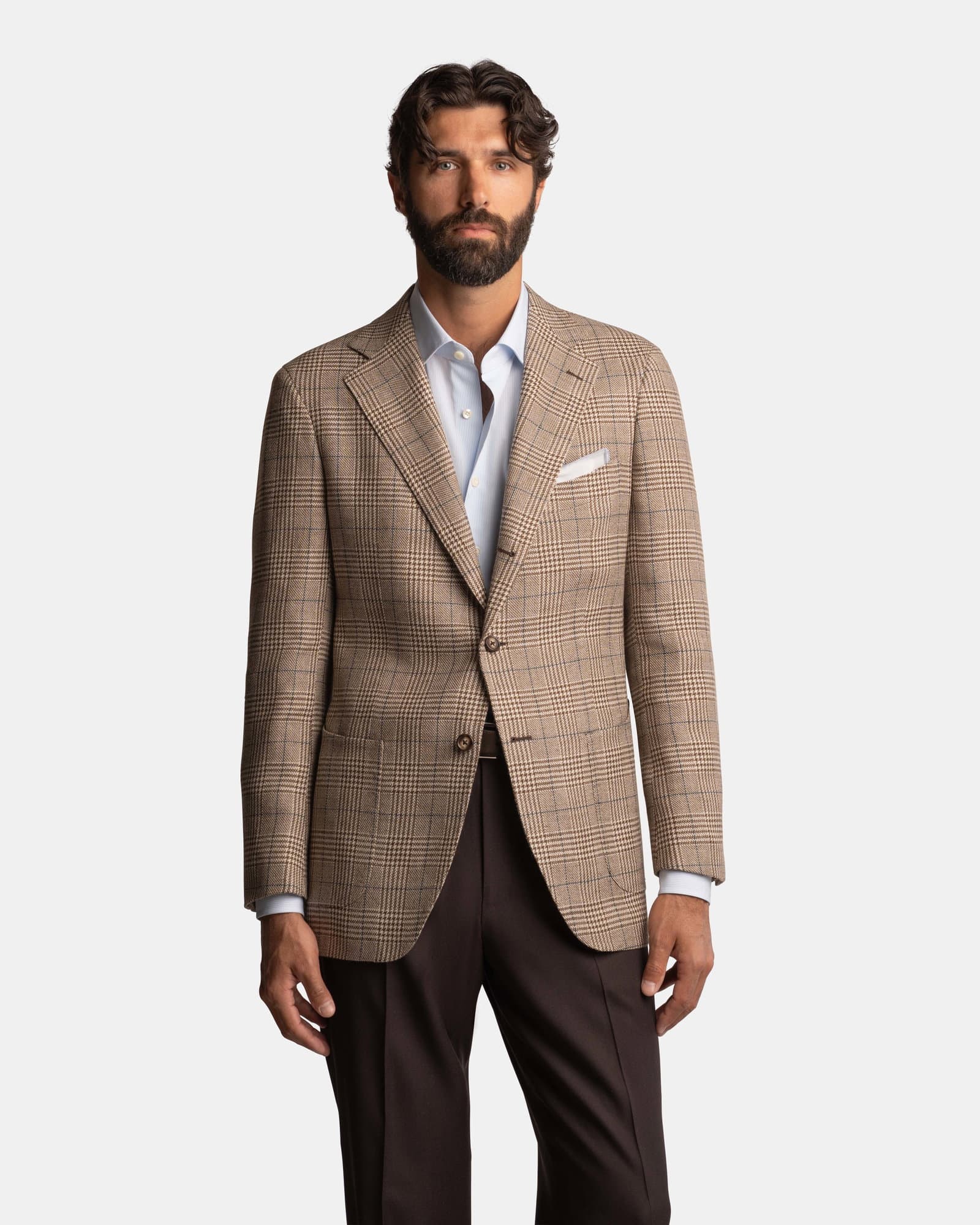 Mod 2 British Summer Overchecked Jacket Brown