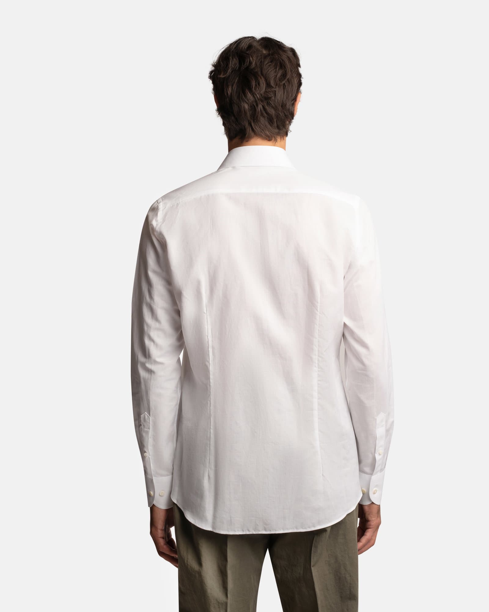 Cavour - Premium Cotton Linen Shirt White - Shirts - Male