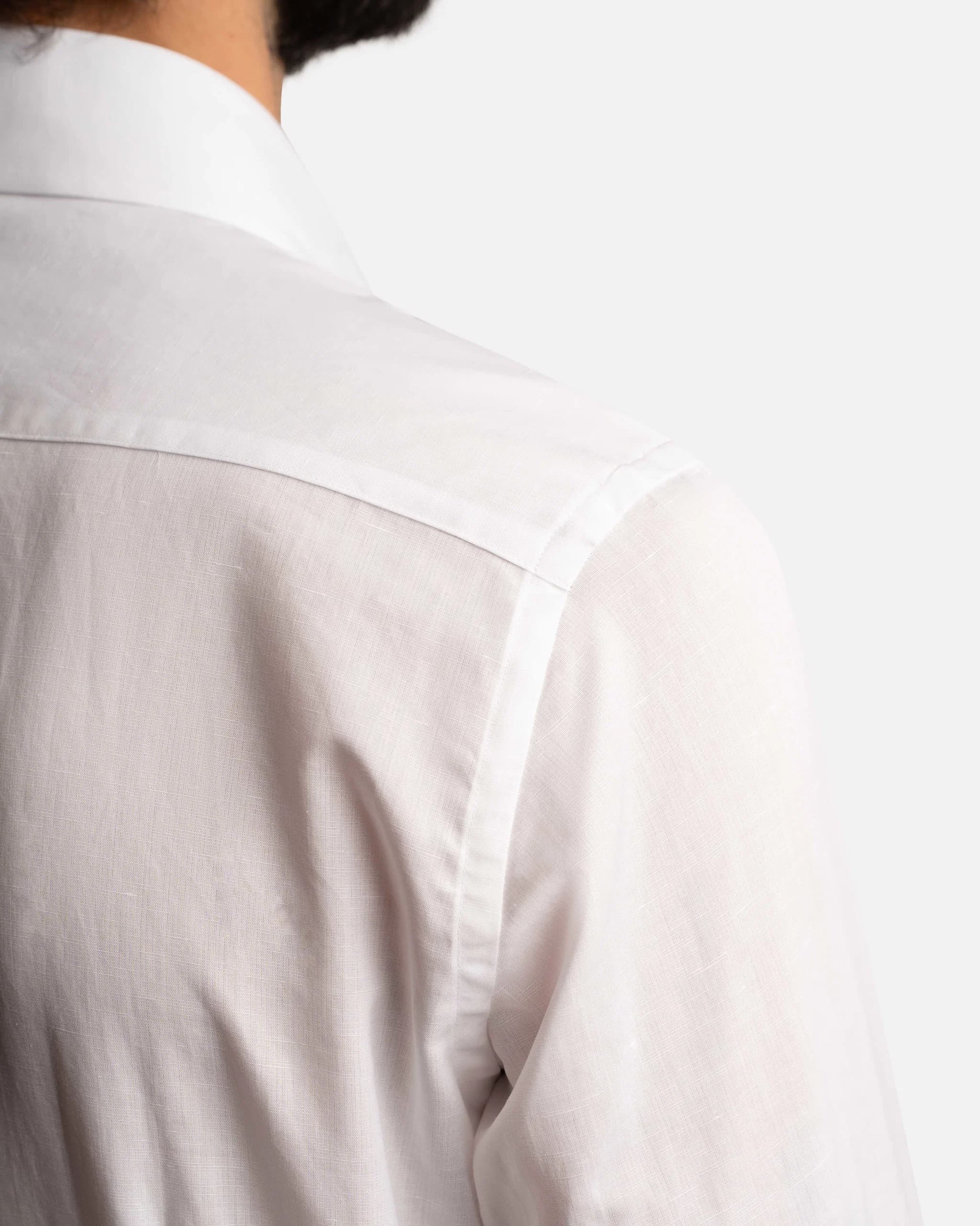 Premium Cotton Linen Shirt White - Shirts - Cavour