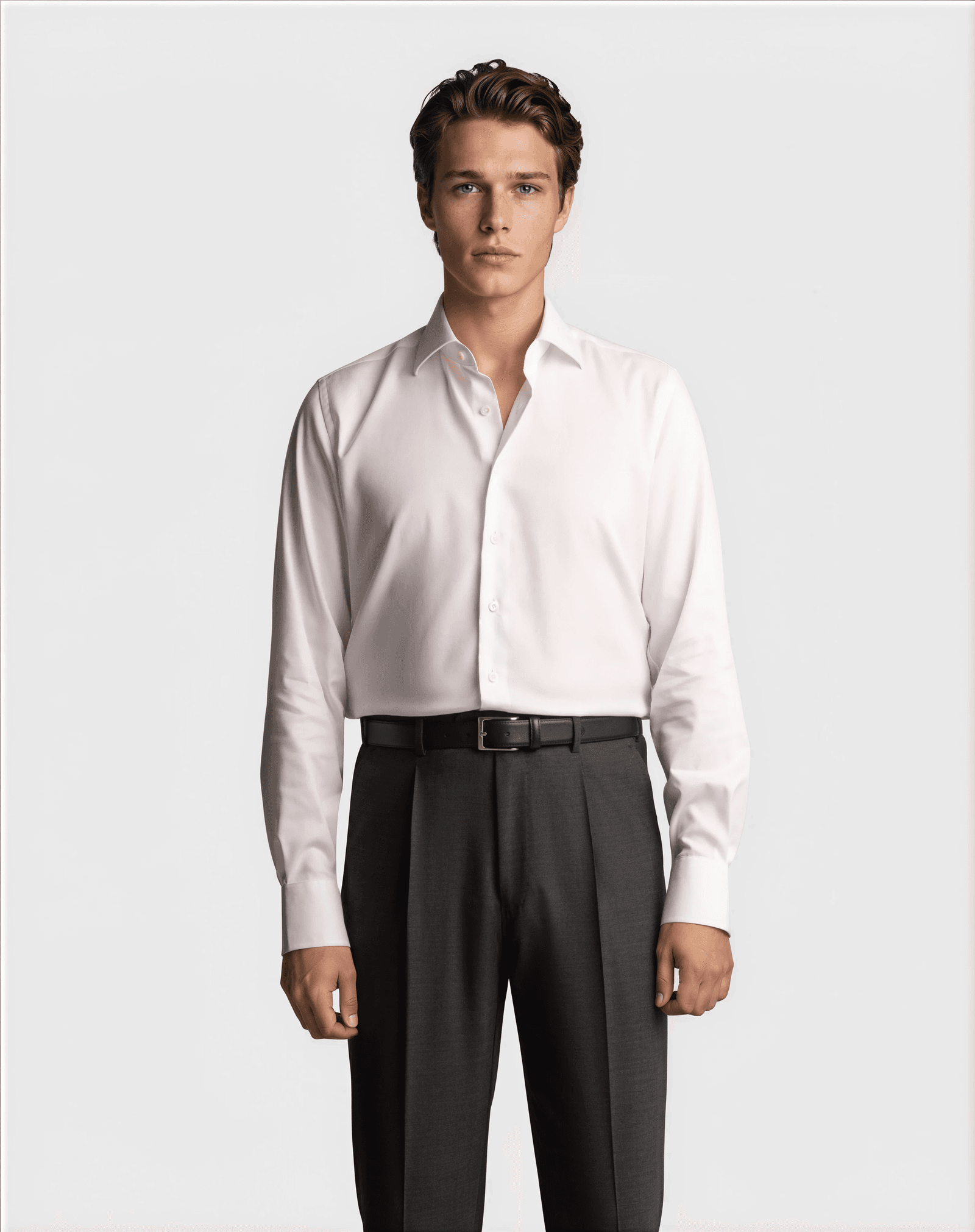 Herringbone Shirt White