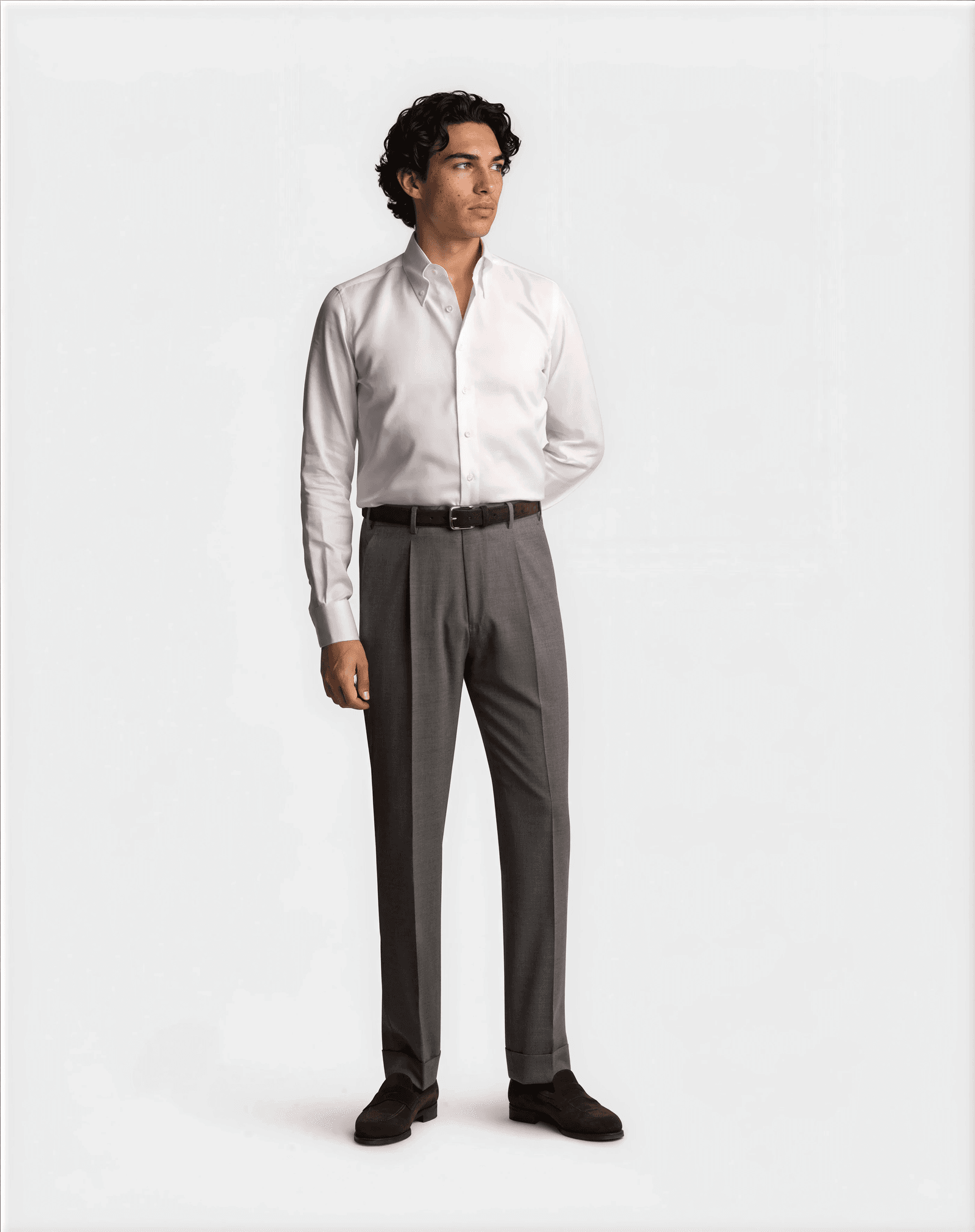 mens chocolate brown dress shirt Brixton | Builders Olson S/S Woven Chocolate
