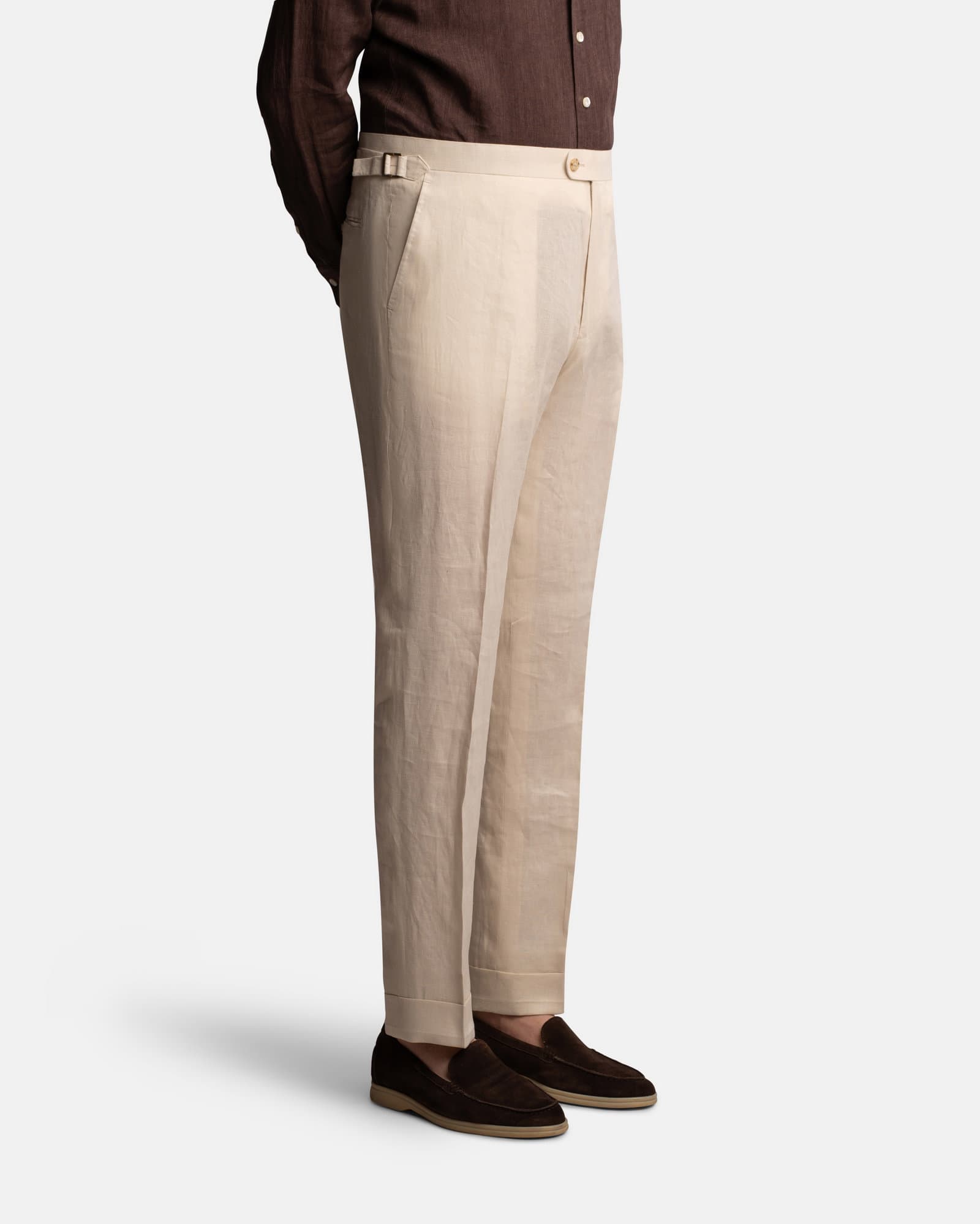 Mod 2 Cavour Exclusive Linen Trouser Beige