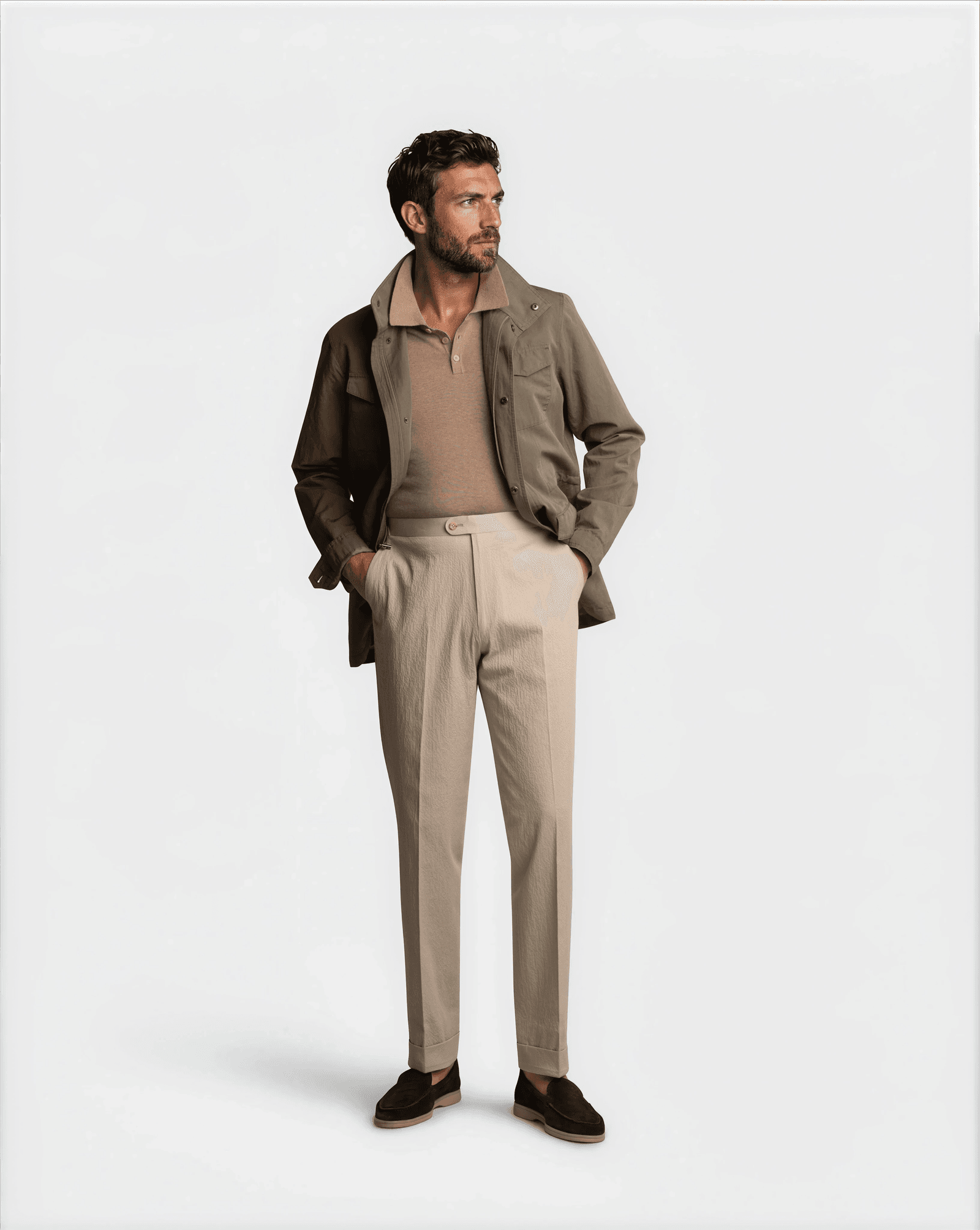 white dress newport beach Buy Men Essential Beige Relaxed Fit Stretchable Formal Trouser