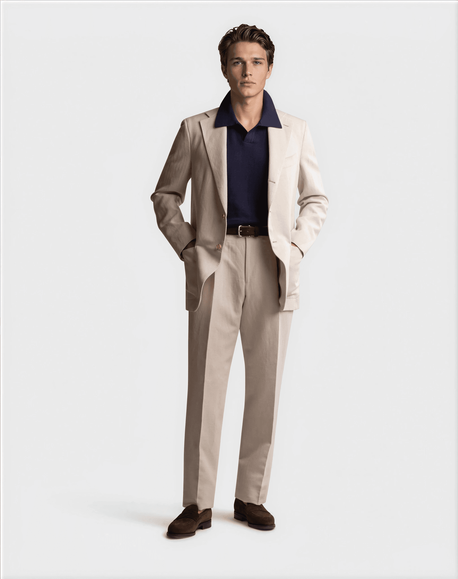 Mod 2 Cotton Linen Suit Beige