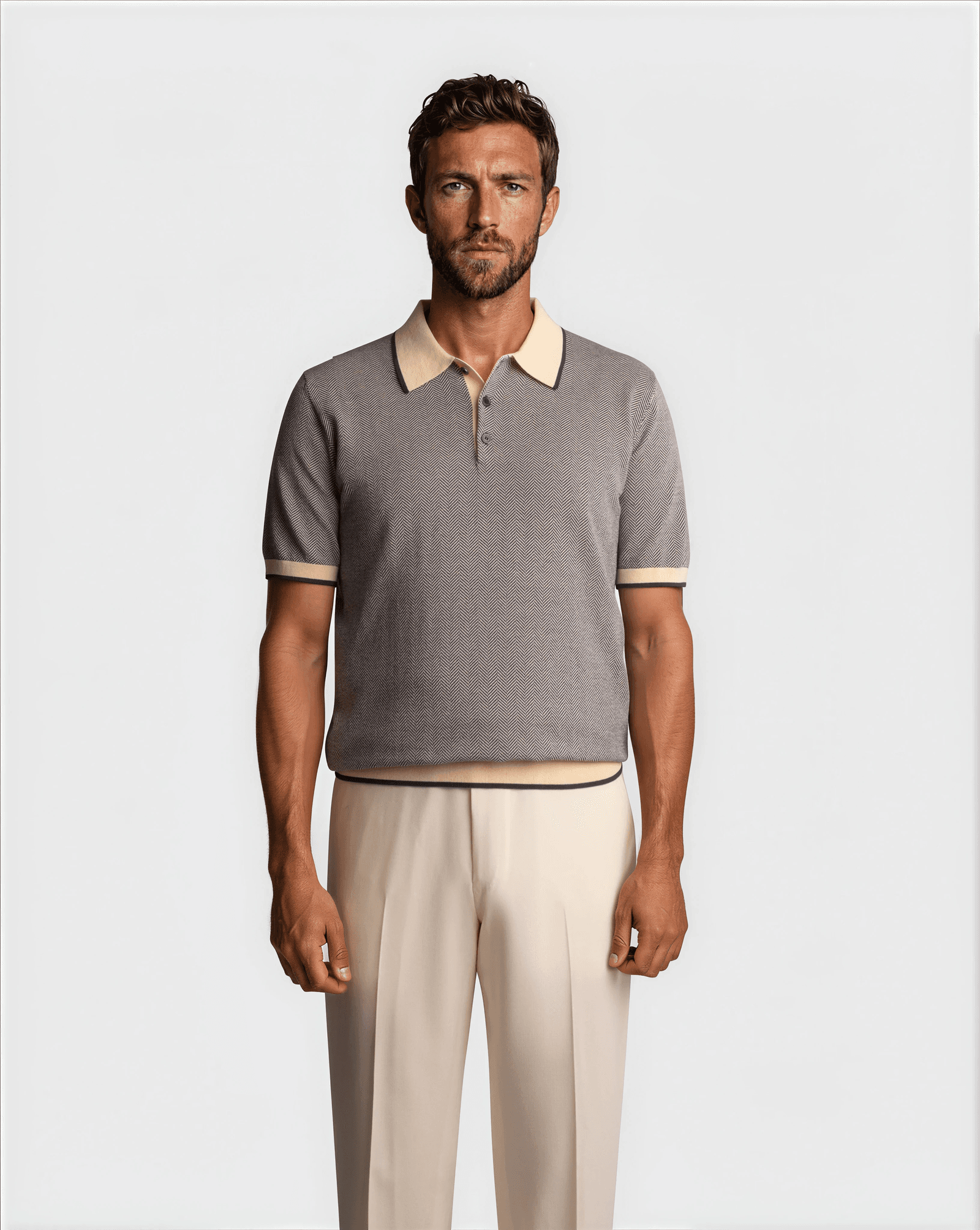 Herringbone Polo Navy