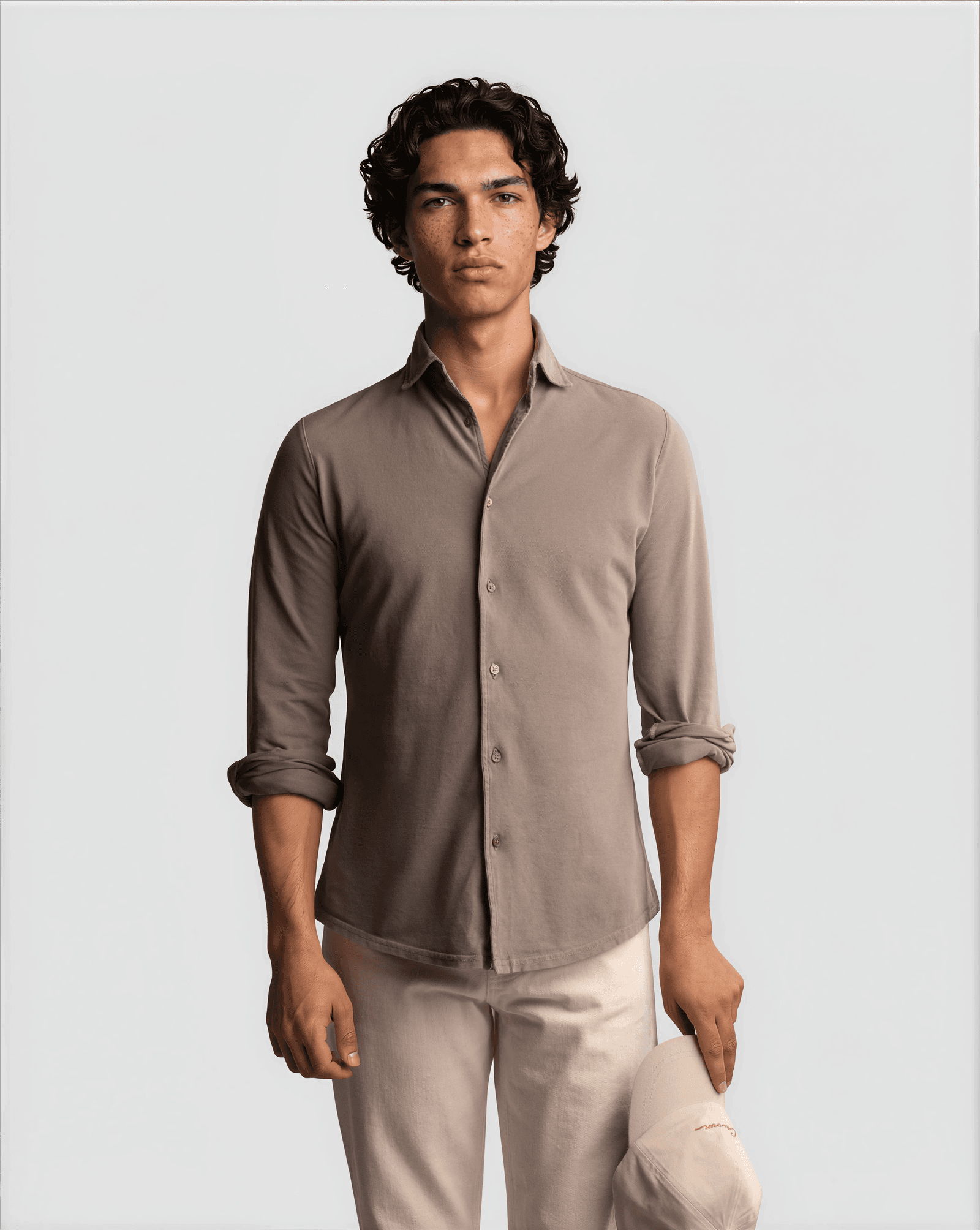 Supima Sport Shirt Beige