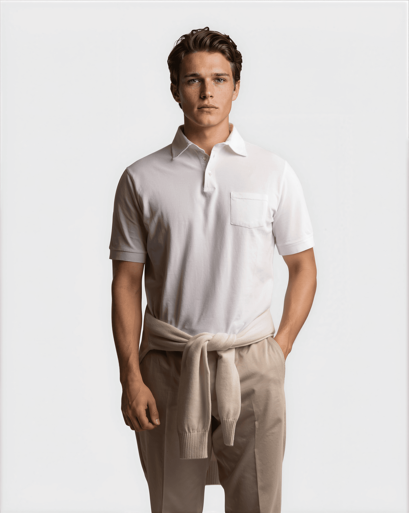 Supima Sport S/S Polo White