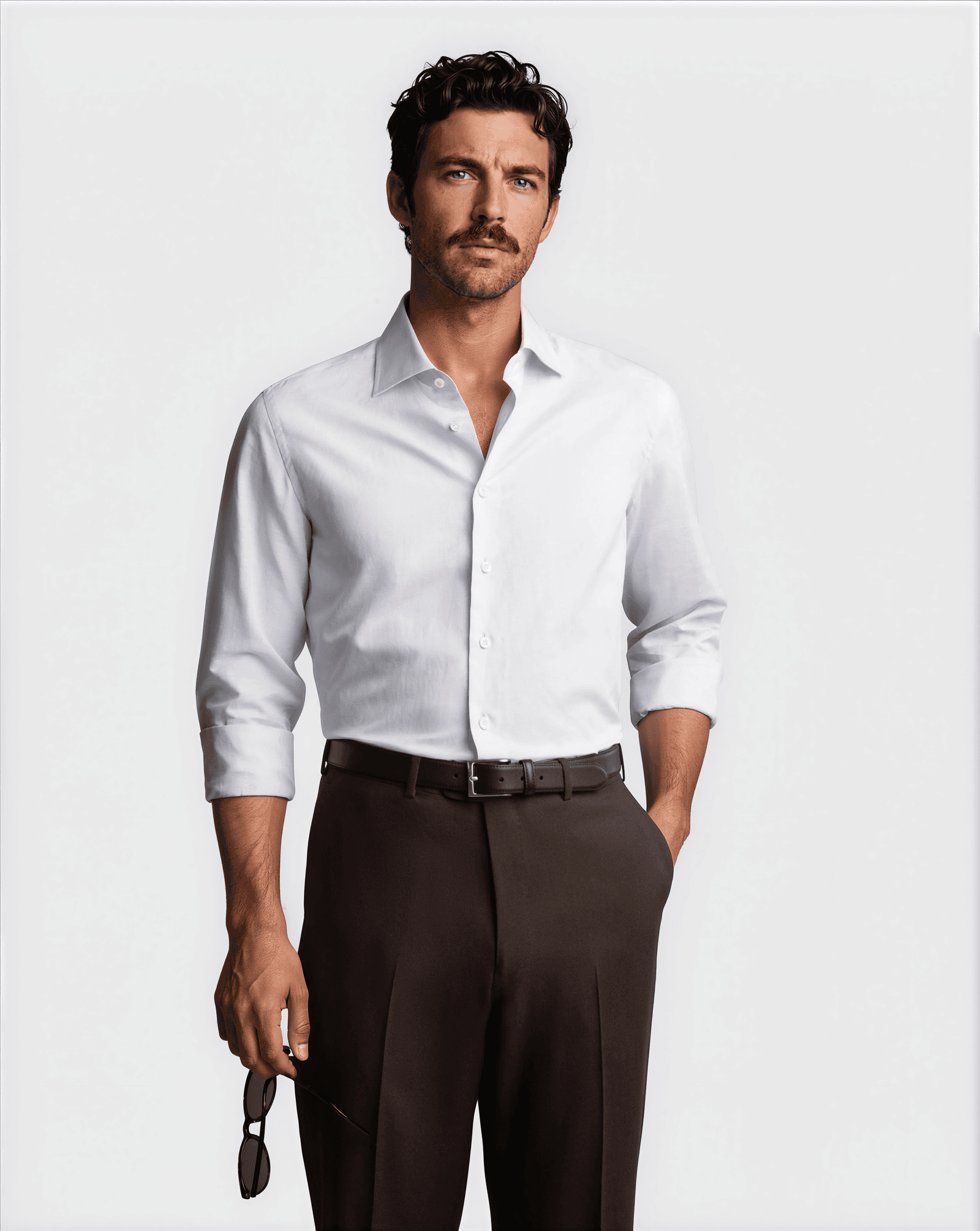 Premium Cotton Linen Shirt Blue