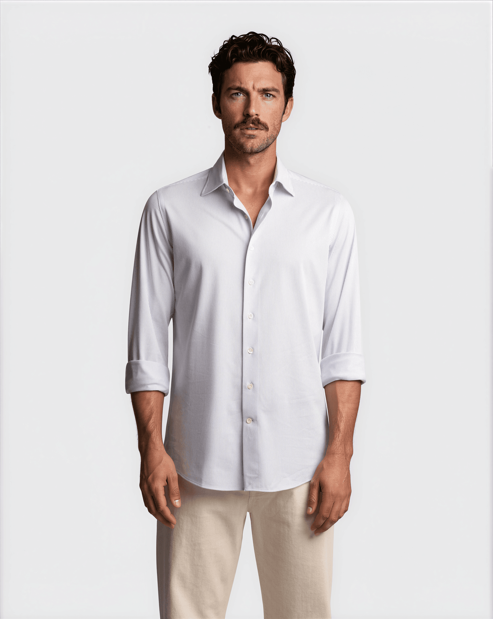 Jersey Small Striped Shirt Blue