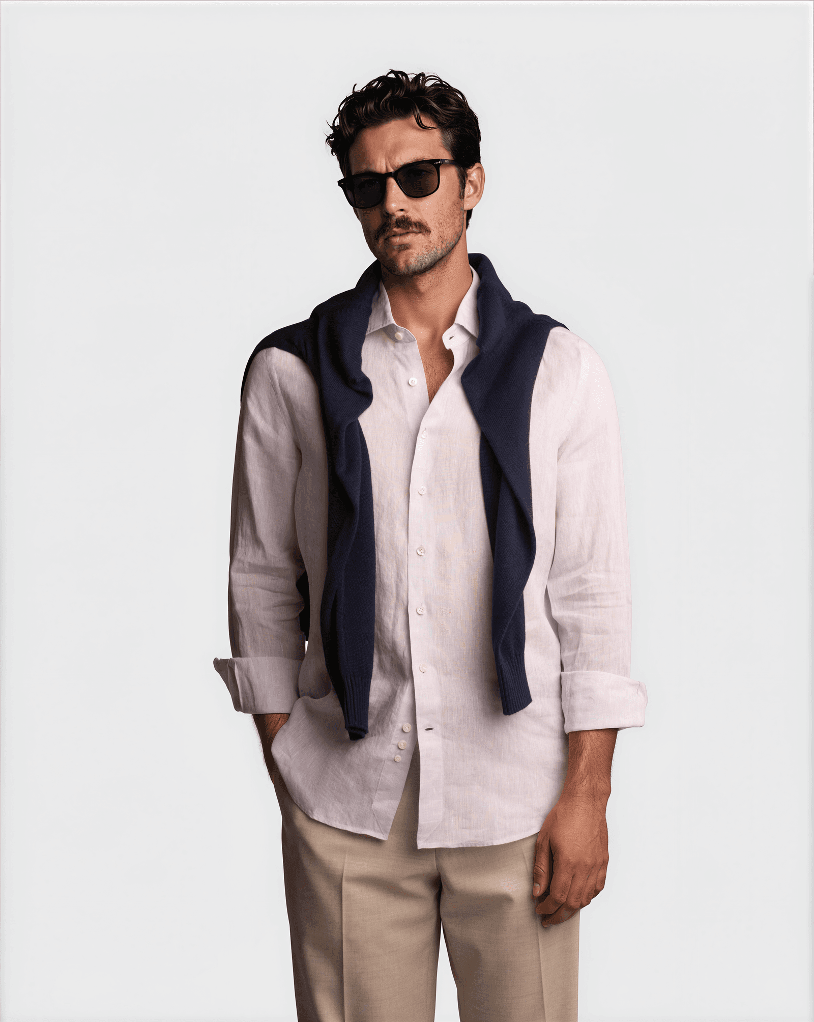 Summer Linen Shirt Purple
