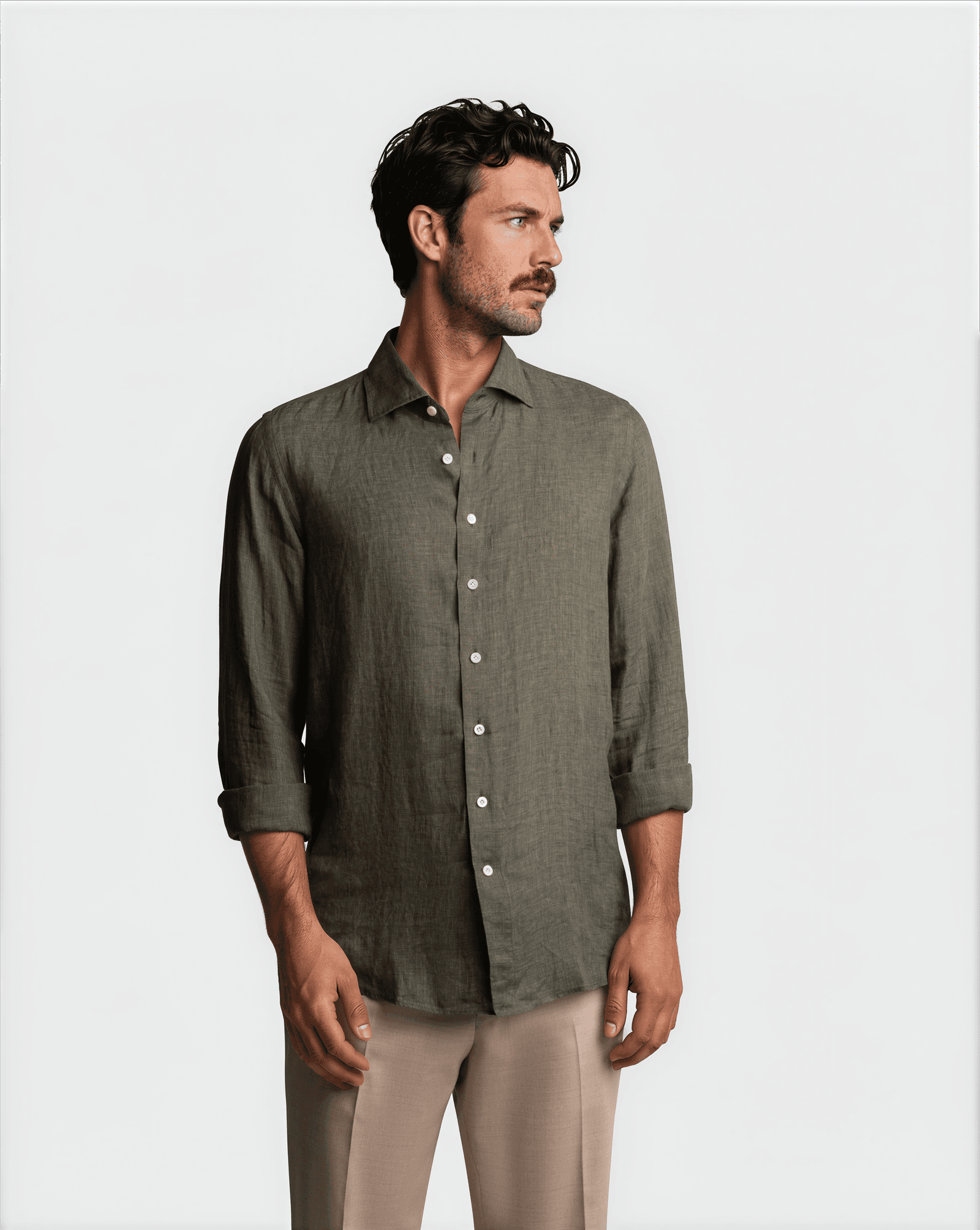 Premium Summer Linen Shirt Green