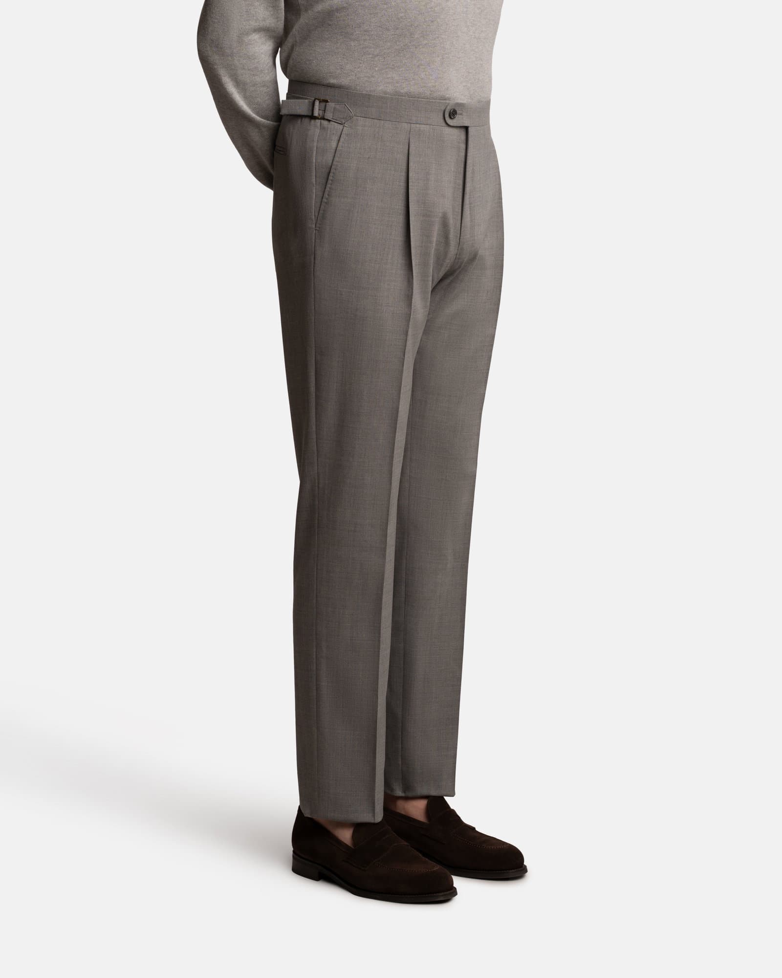 Mod 2 Single Pleat Hightwist Trouser Light Grey