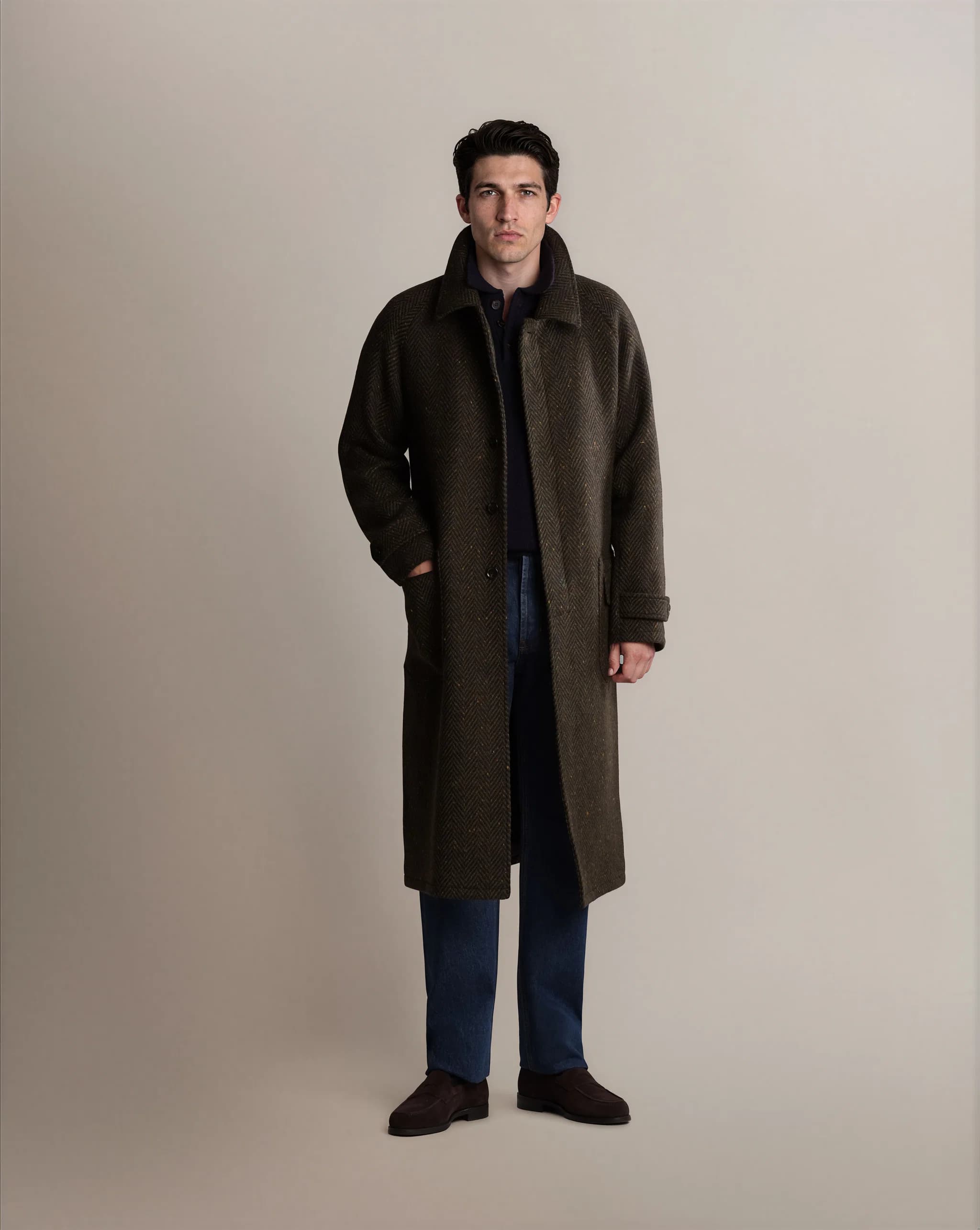 Mod 2 Shepherds Check Tweed Jacket Brown - Blazers - Cavour