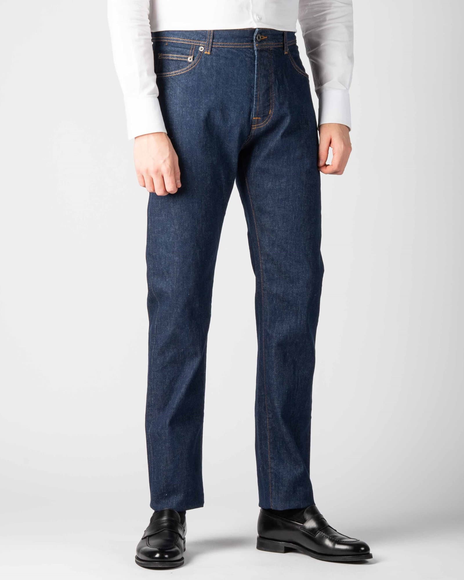 Five Pocket Mid Rise Navy