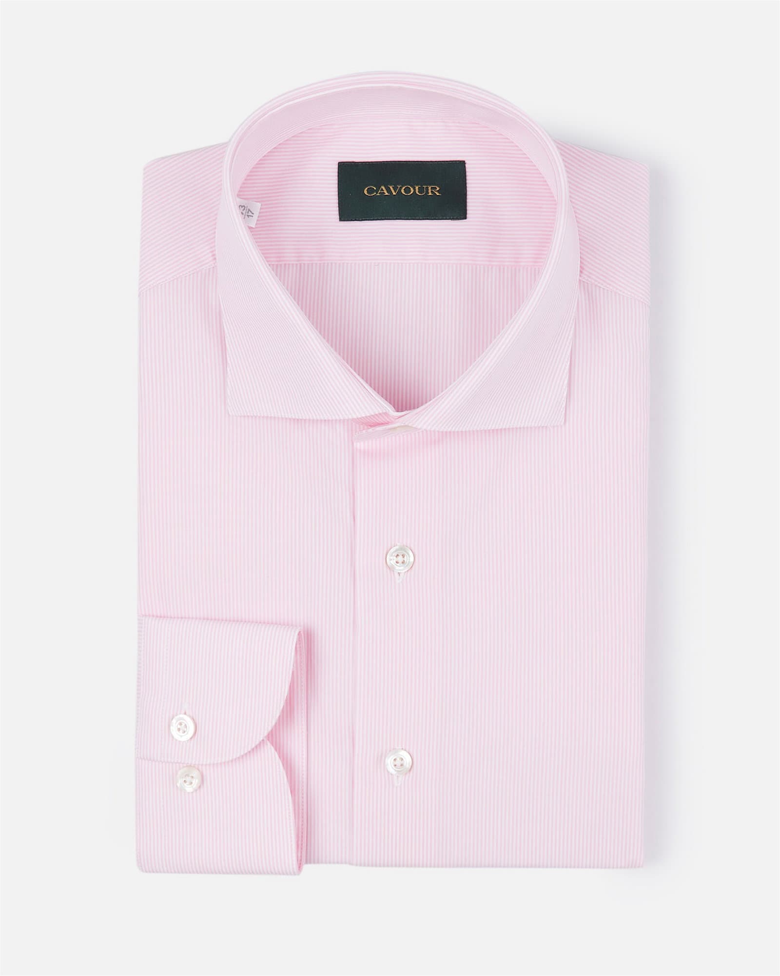 Popline Small Striped Shirt Pink