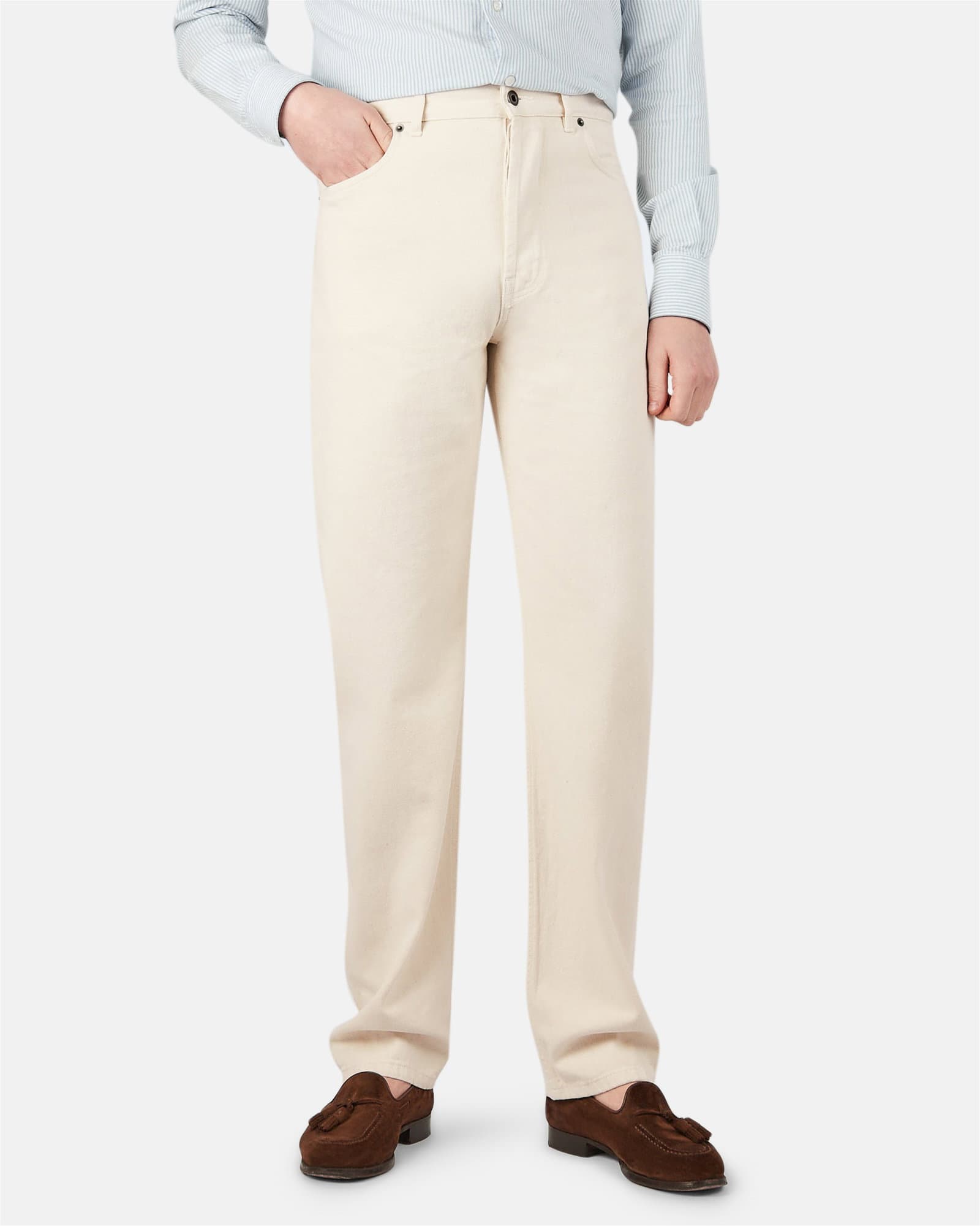Selvedge Denim Jeans Offwhite