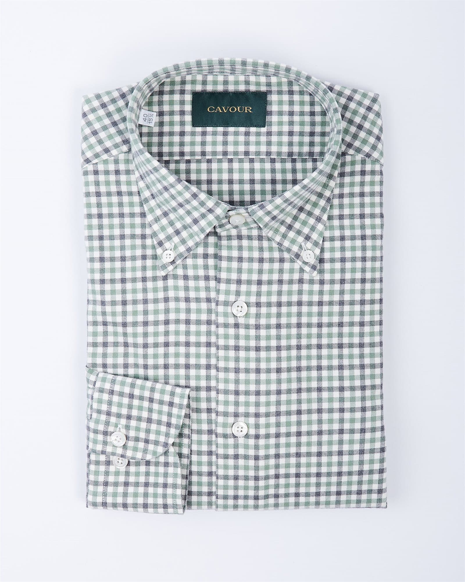 Vintage Flannel Checked Shirt Green