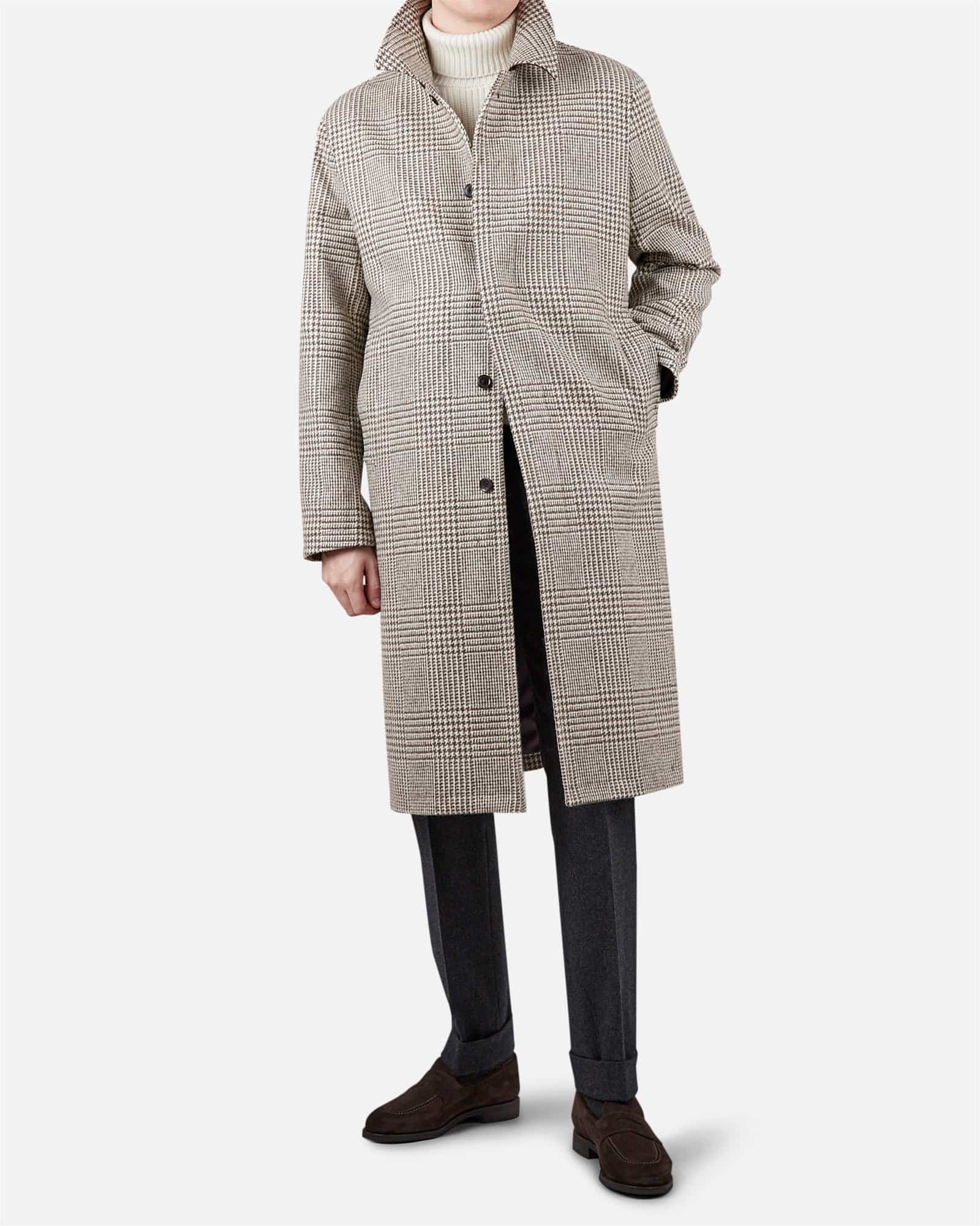 Tweed Mack Coat Beige