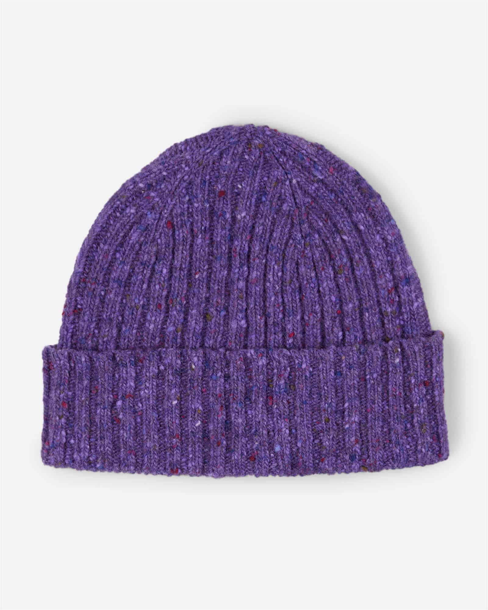 Donegal Wool Hat Purple