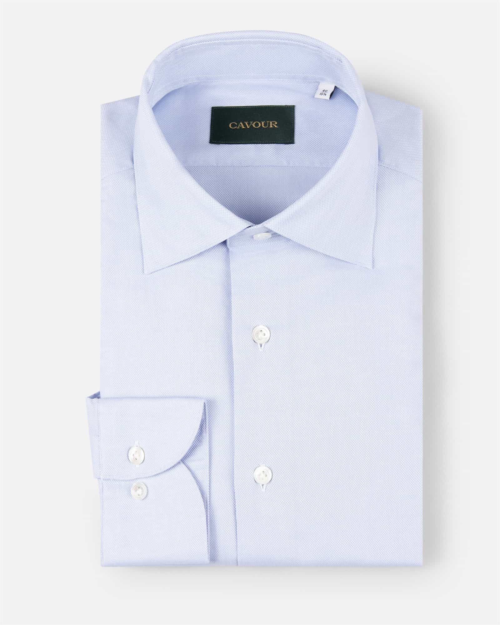 Fine Structured Shirt Blue