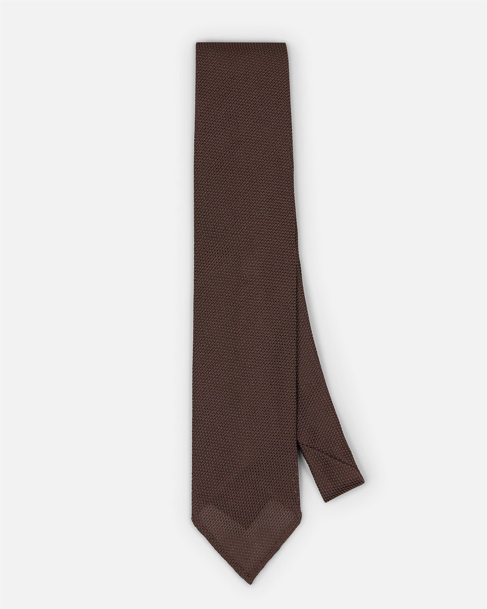 Grenadine Silk Tie Brown