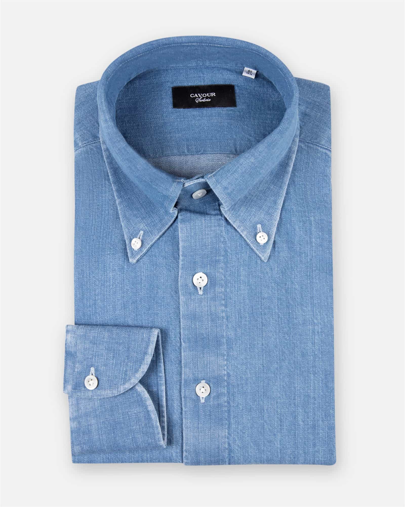 Luxury Denim Shirt Blue