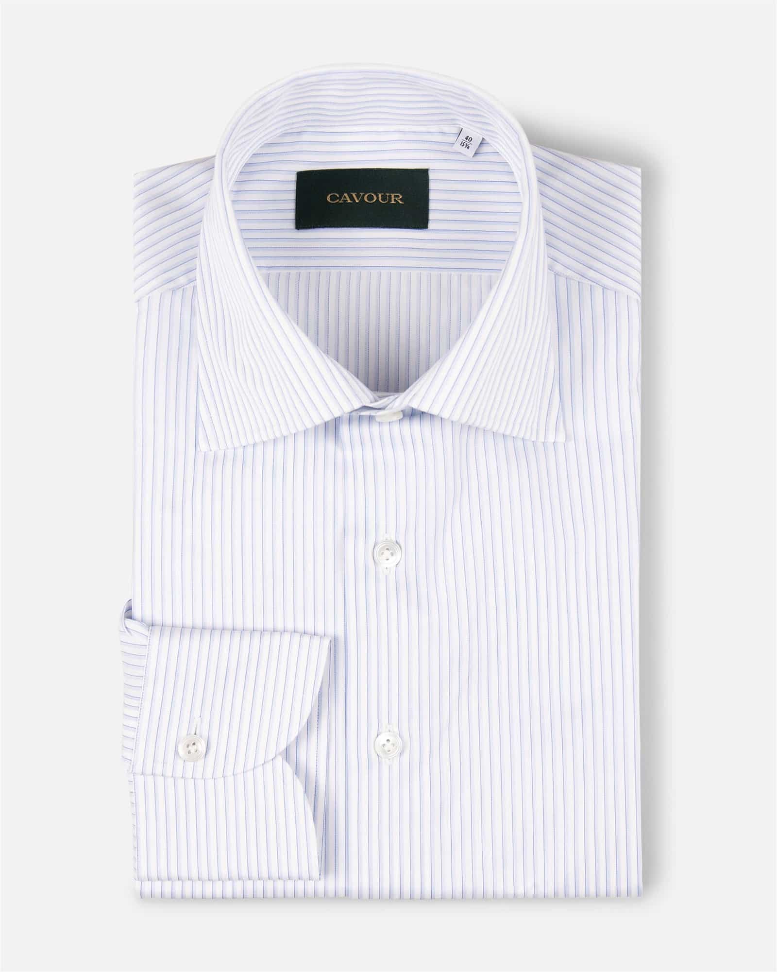Premium Double Striped Shirt White