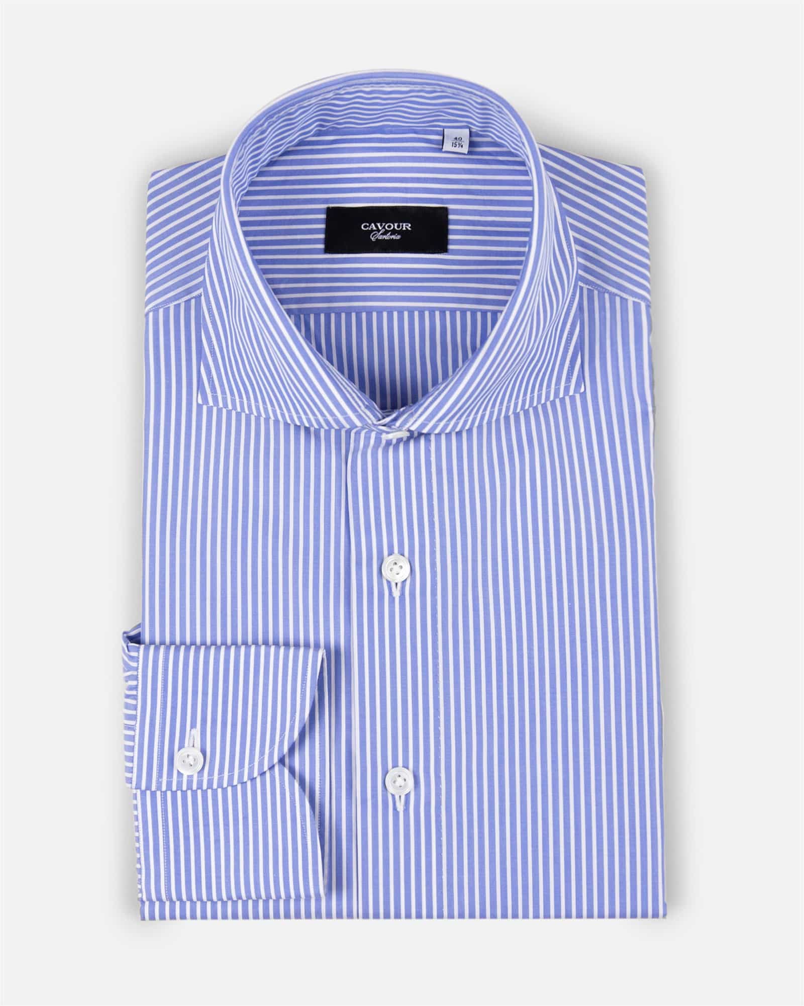 Reverse Striped Shirt Blue