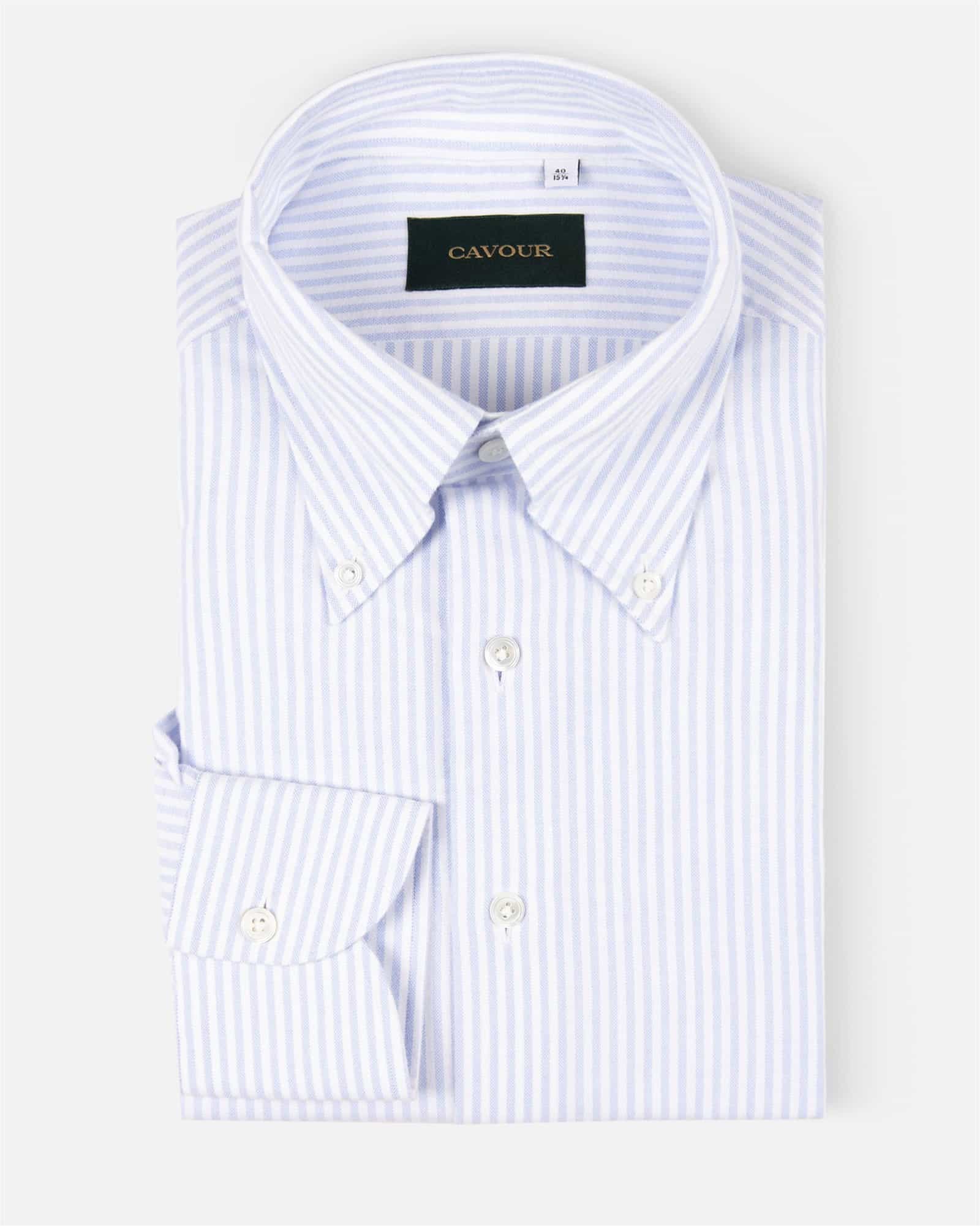 Premium Flannel Oxford Stripe Blue