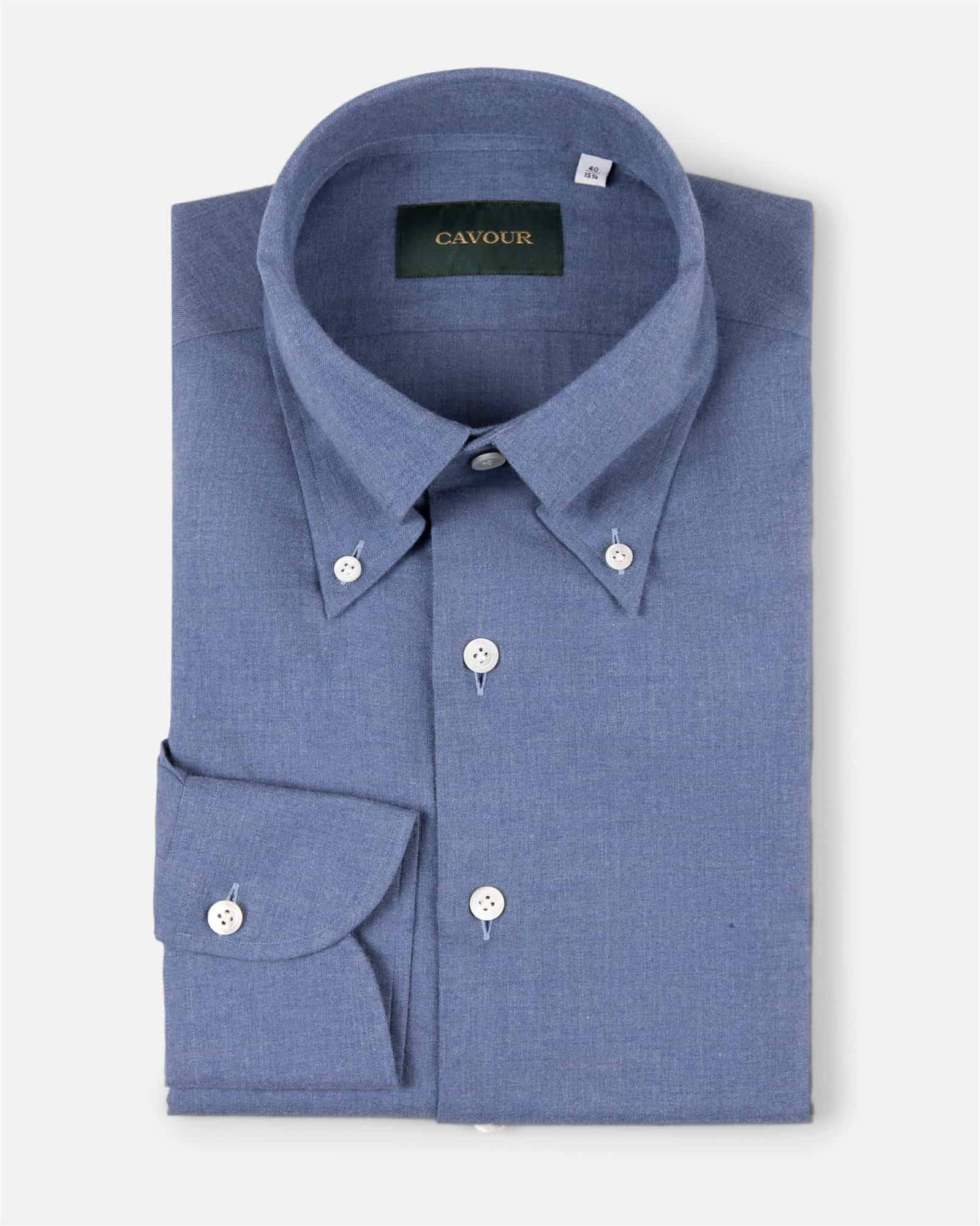 Premium Winter Flannel Shirt Light Blue