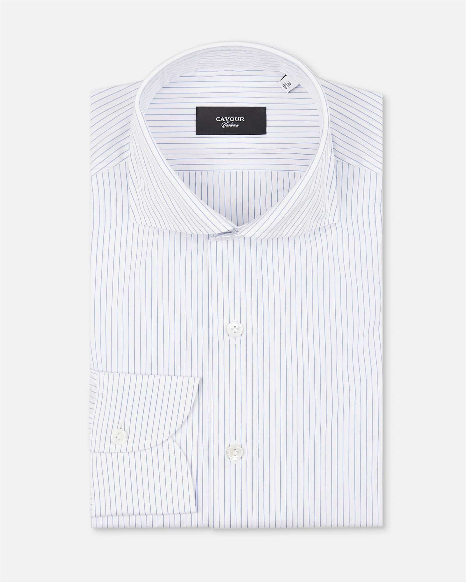 Luxury Classic Stripe Poplin Shirt White