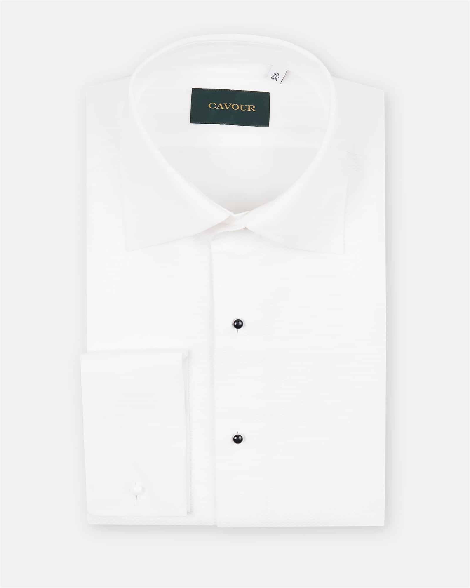 Premium Tuxedo Shirt White