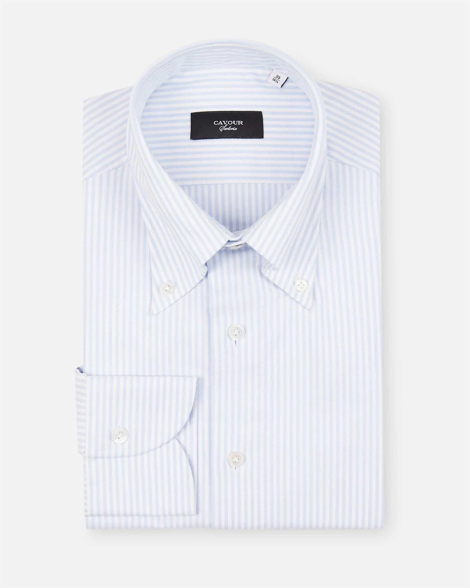 Striped Oxford Shirt Blue