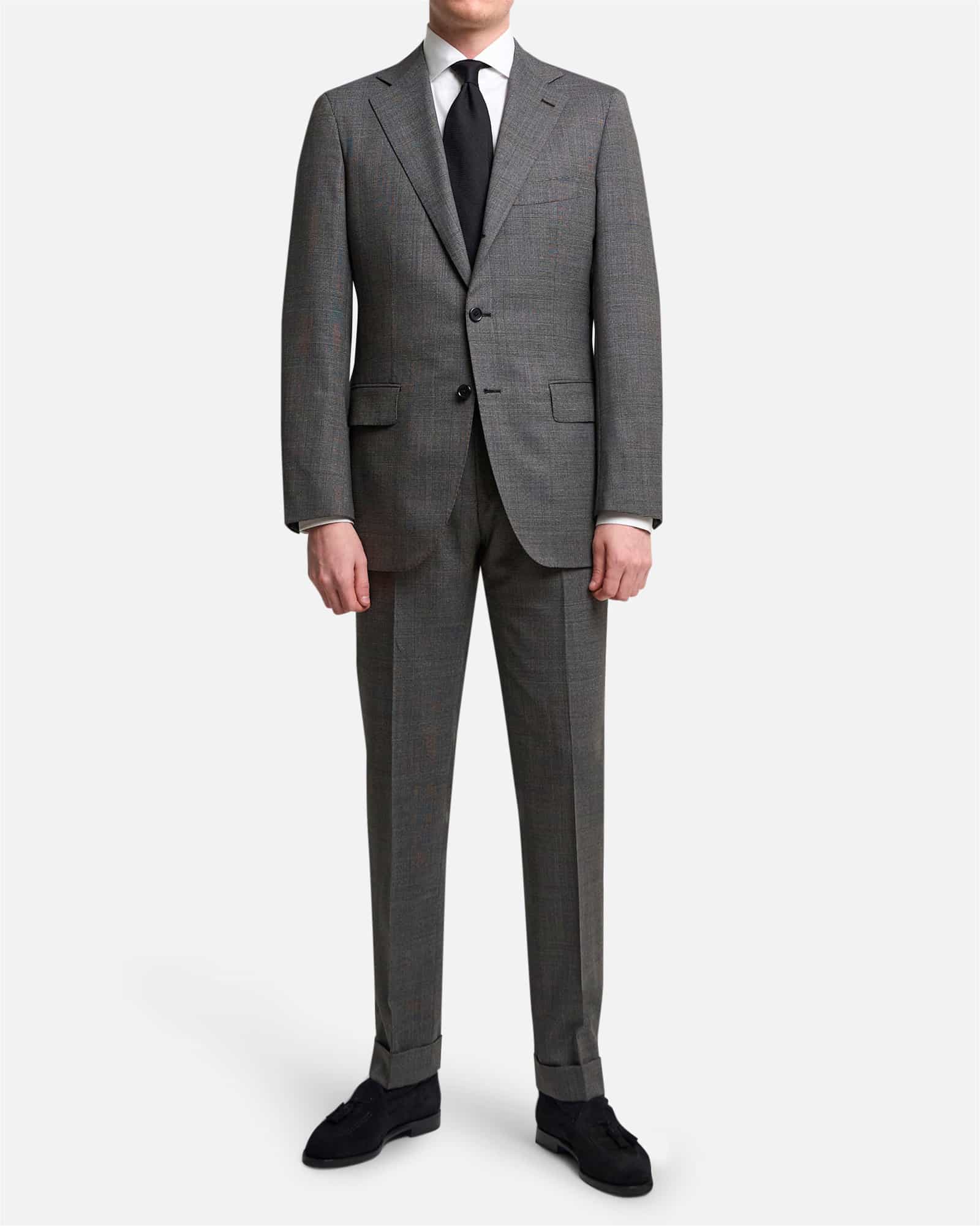 Mod 2 Hightwist Glencheck Suit Grey