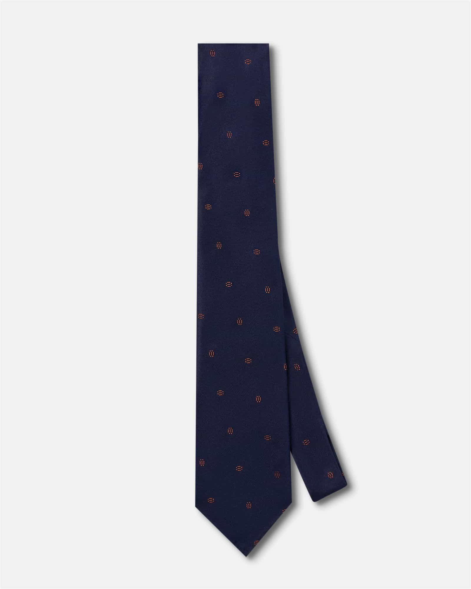 Silk Jacquard Sevenfold Orange